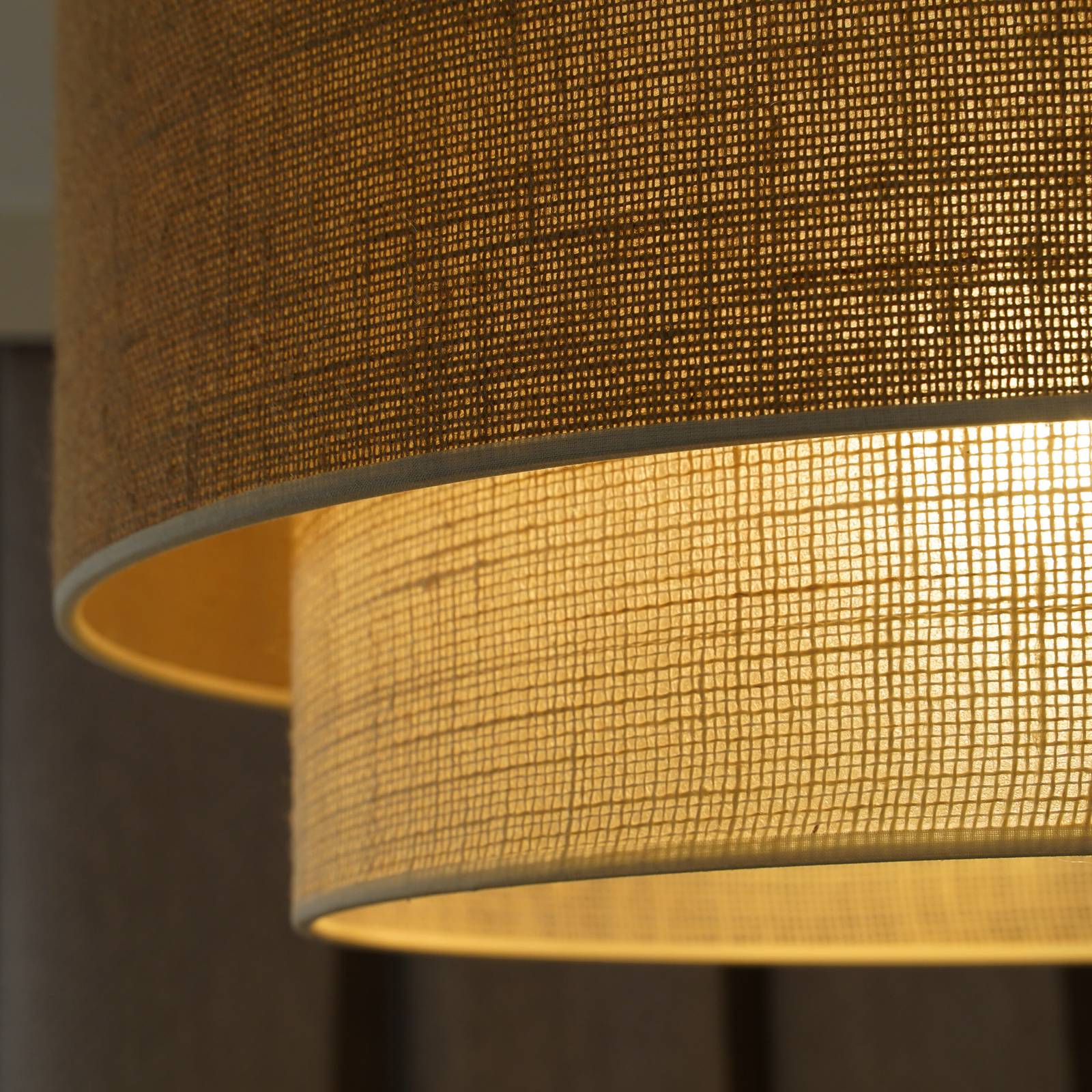 Lampa sufitowa Euluna Boho Jute, naturalny brąz/biały, Ø 45 cm