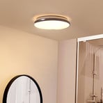 Lindby LED stropna svetilka Silvryn krom/bela plastika 3000K