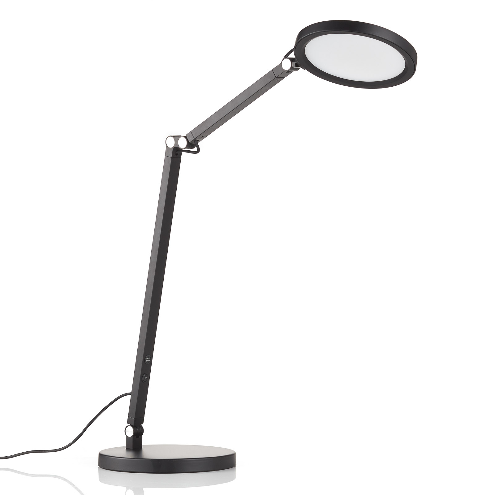 Lampe de bureau LED Regina avec variateur, noire