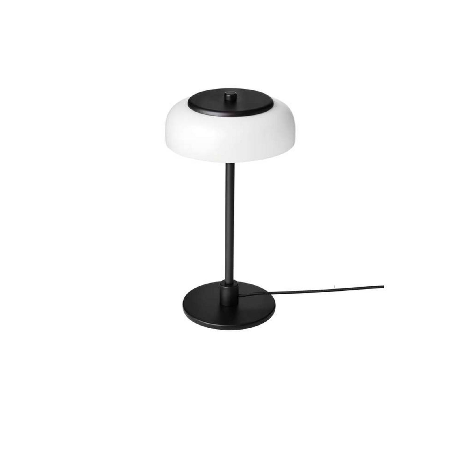 Lampa stołowa LED Nuura Blossi, wysokość 31 cm, czarna/opalowa