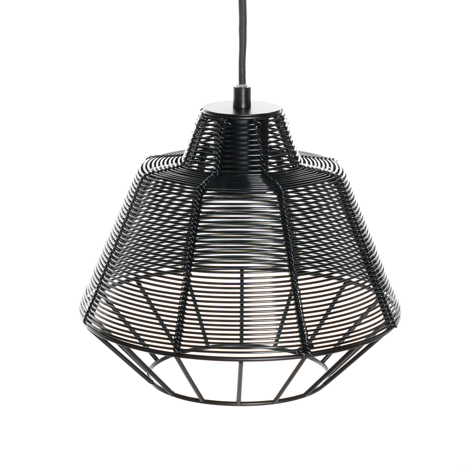Lucande Tinko hanglamp, zwart, 25 cm