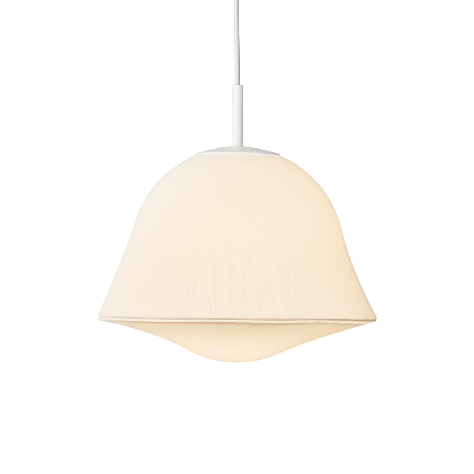 CALY-riippuvalaisin, valkoinen, Ø 32 cm, tekstiili/lasi, E14 - GEJST