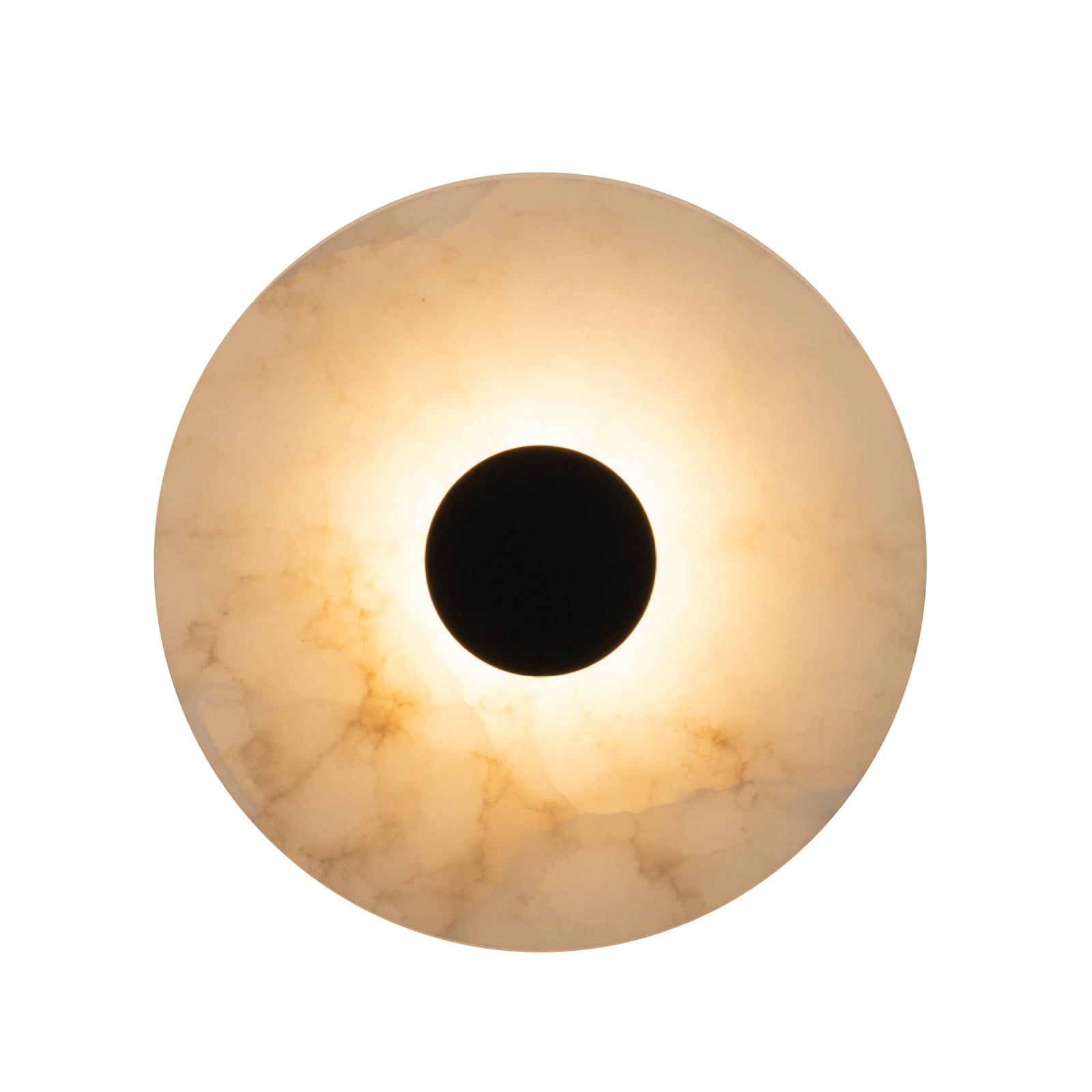 LED-seinävalaisin 2551, valkoinen/musta, halkaisija 25 cm, alabasteri