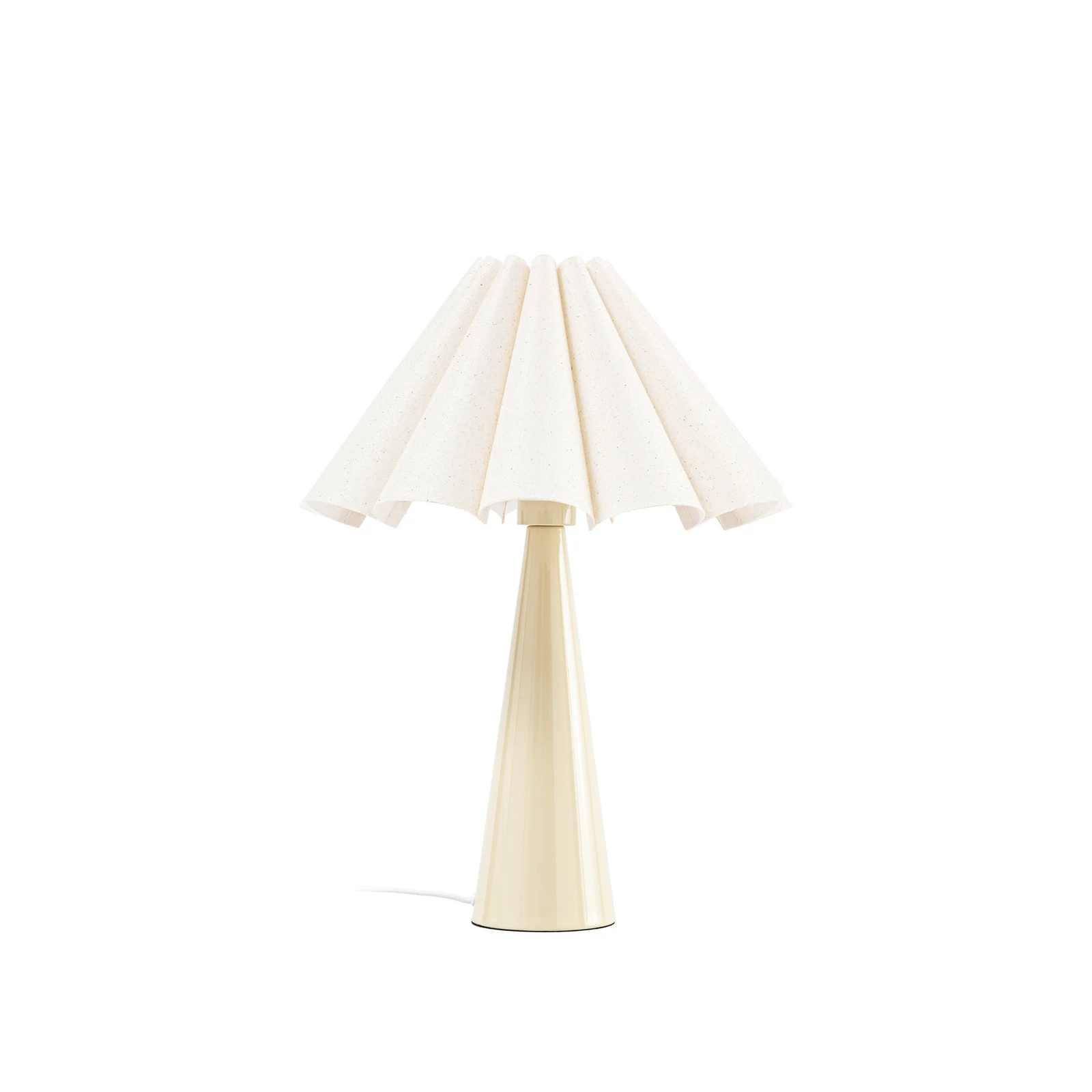 Lindby bordlampe Lotte, beige, 50 cm, metall, tekstil, E27
