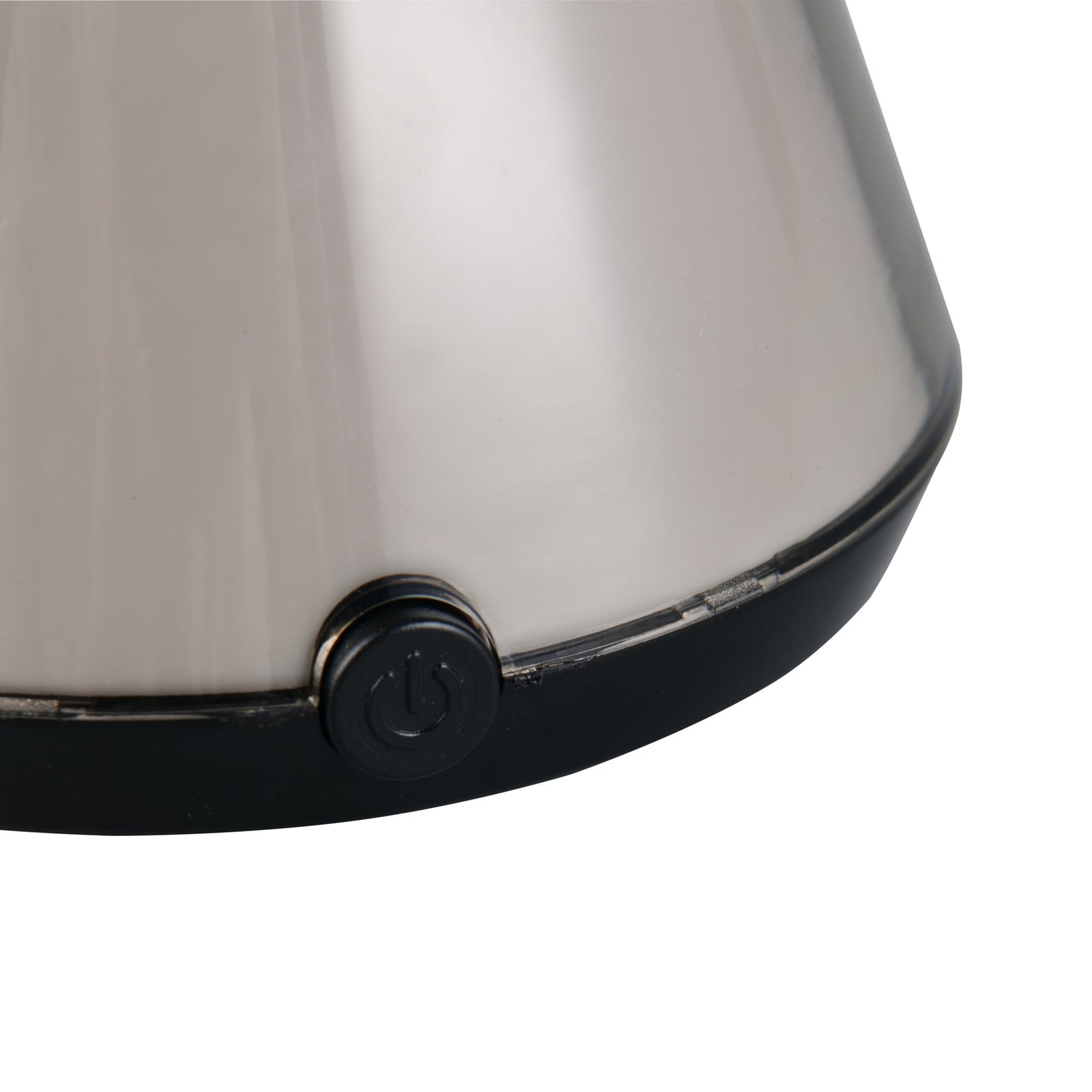 LED-bordlampe Estella Herz, røykfarget, plast, USB-tilkobling LED-bordlampe Estella Herz, røykfarget, plast, USB-tilkobling