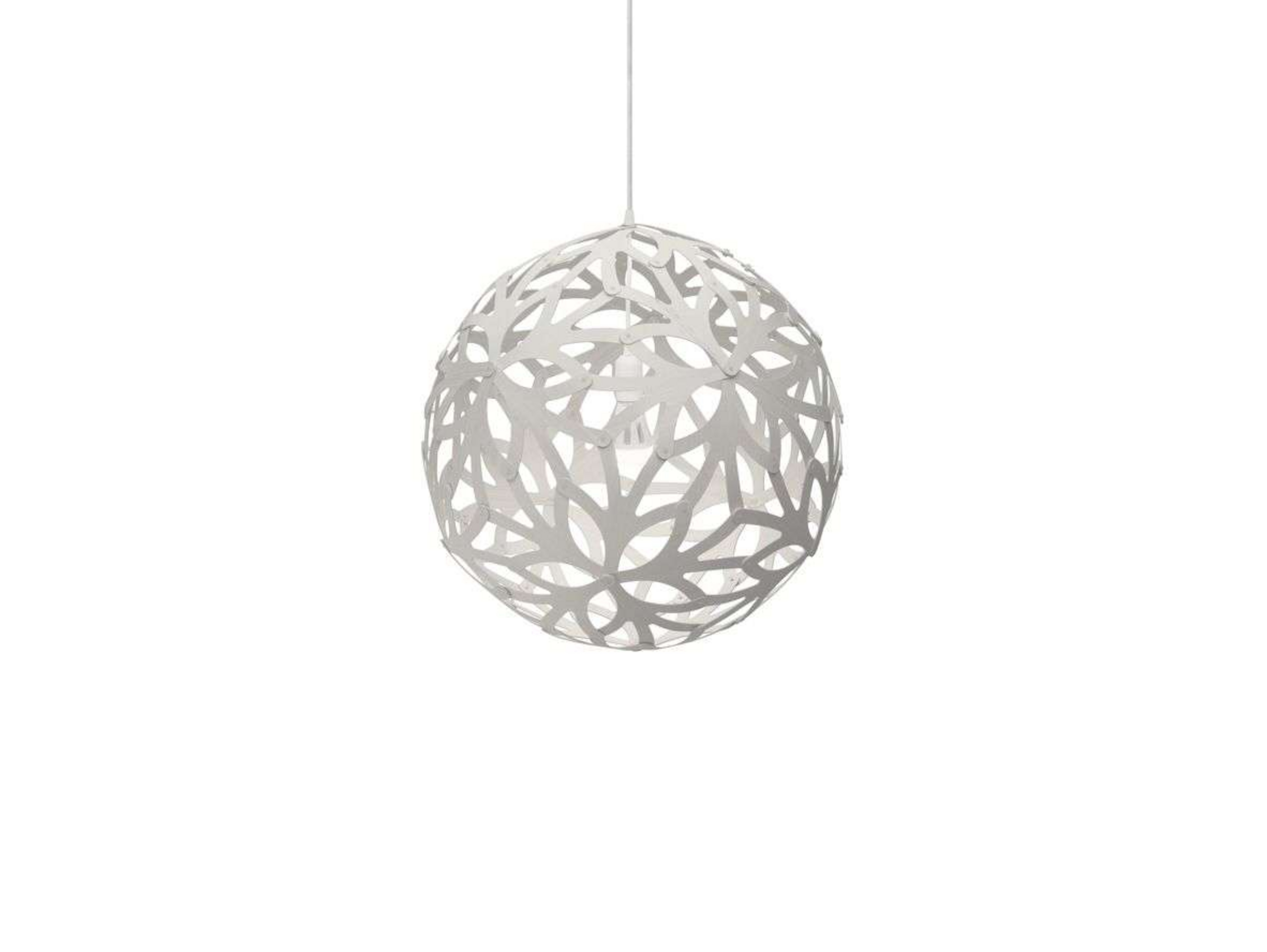 Floral Pendant Ø60 White 2 Sides - David Trubridge