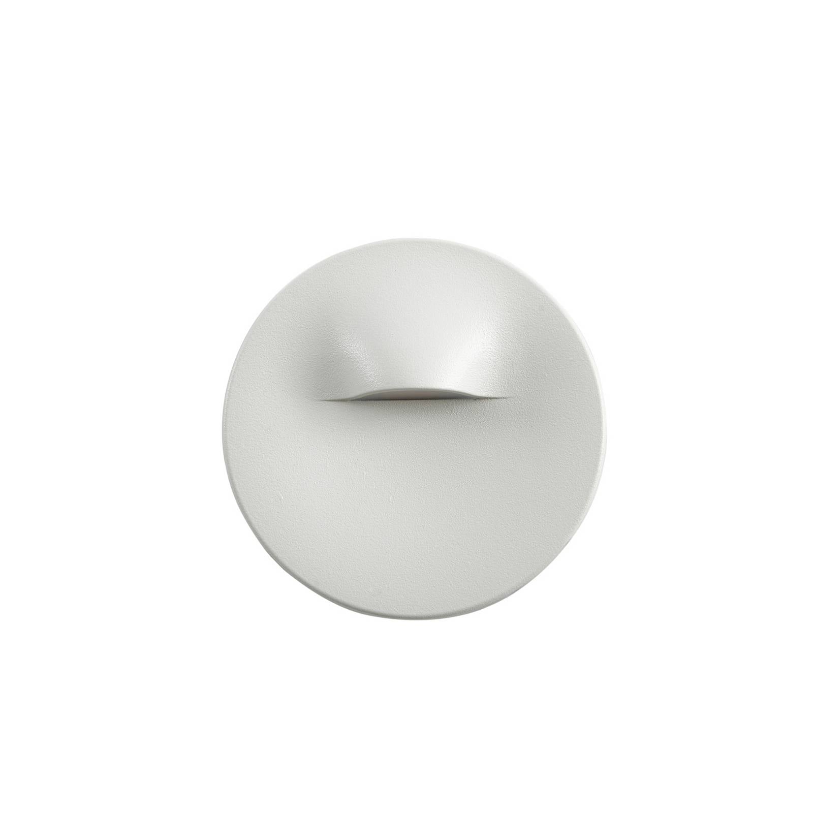 Lindby LED-Wandeinbaulampe Alune, weiß, rund, Ø 8 cm, IP65