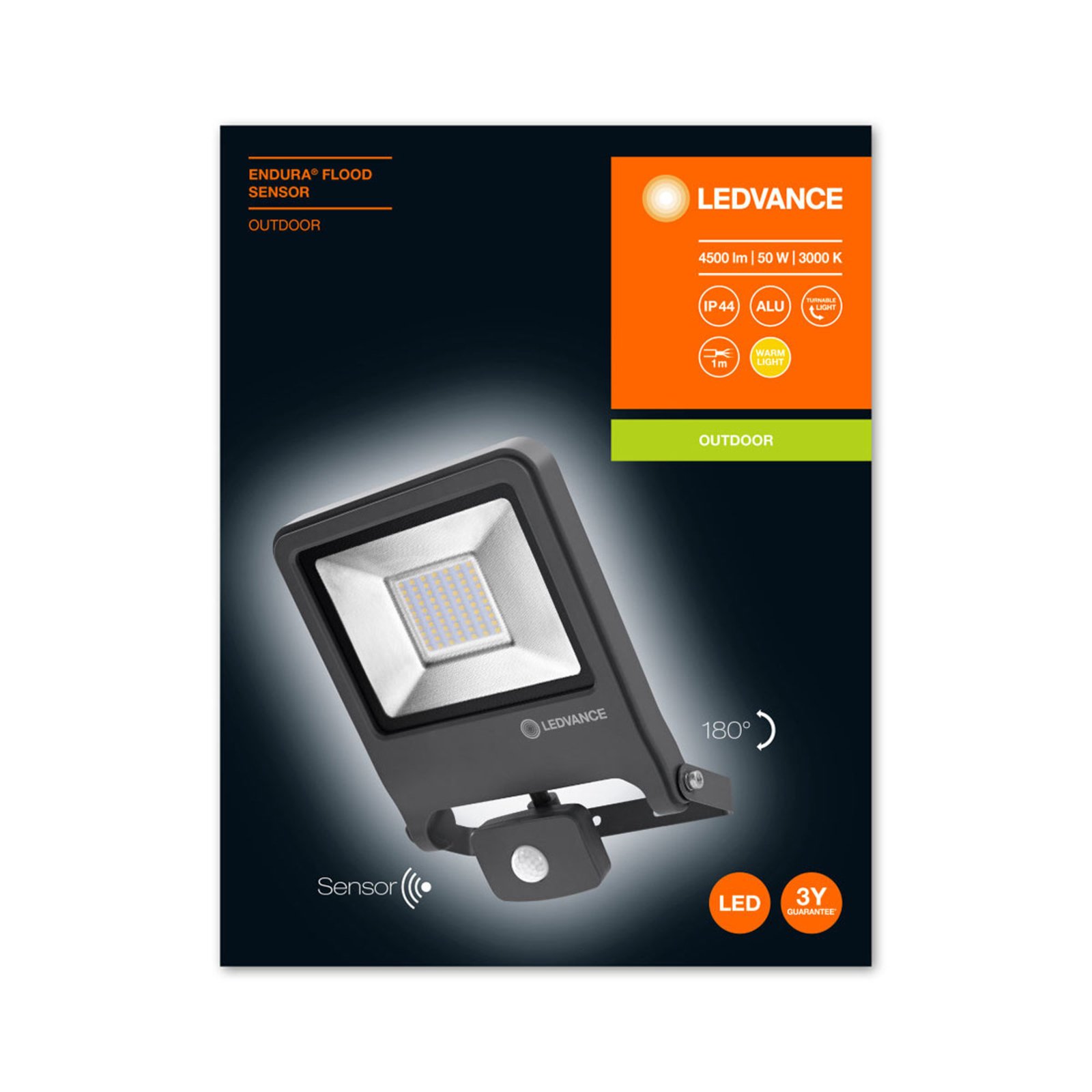 LEDVANCE Endura Floodlight sensor LED-spotti 50W