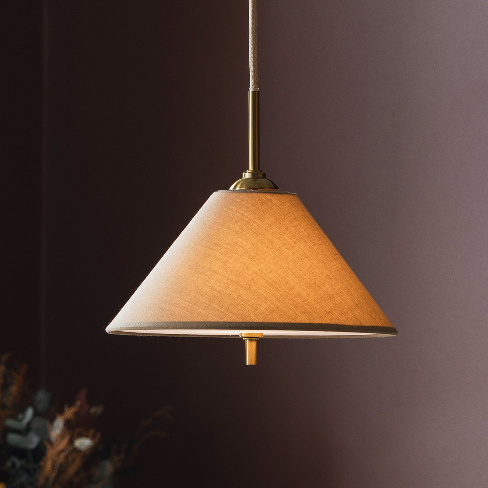Globen Lighting Висяща лампа IRIS 25, цвят мока, Ø 25 см