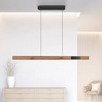 PURE LED hanglamp Moto-Rise, houtkleurig, aluminium, CCT