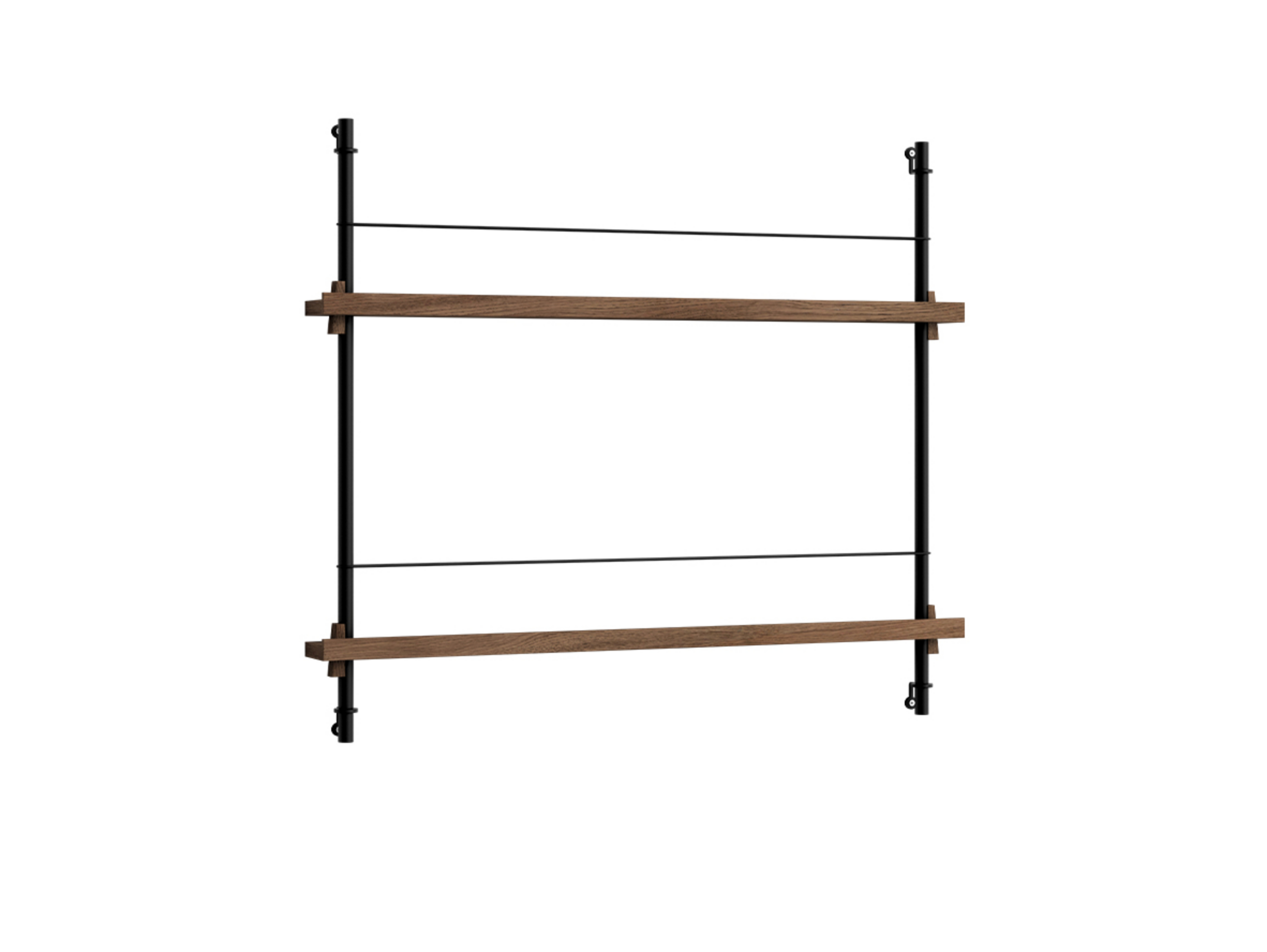 Magazine Shelving 65 Etagère Smoked Oak/Black - Moebe