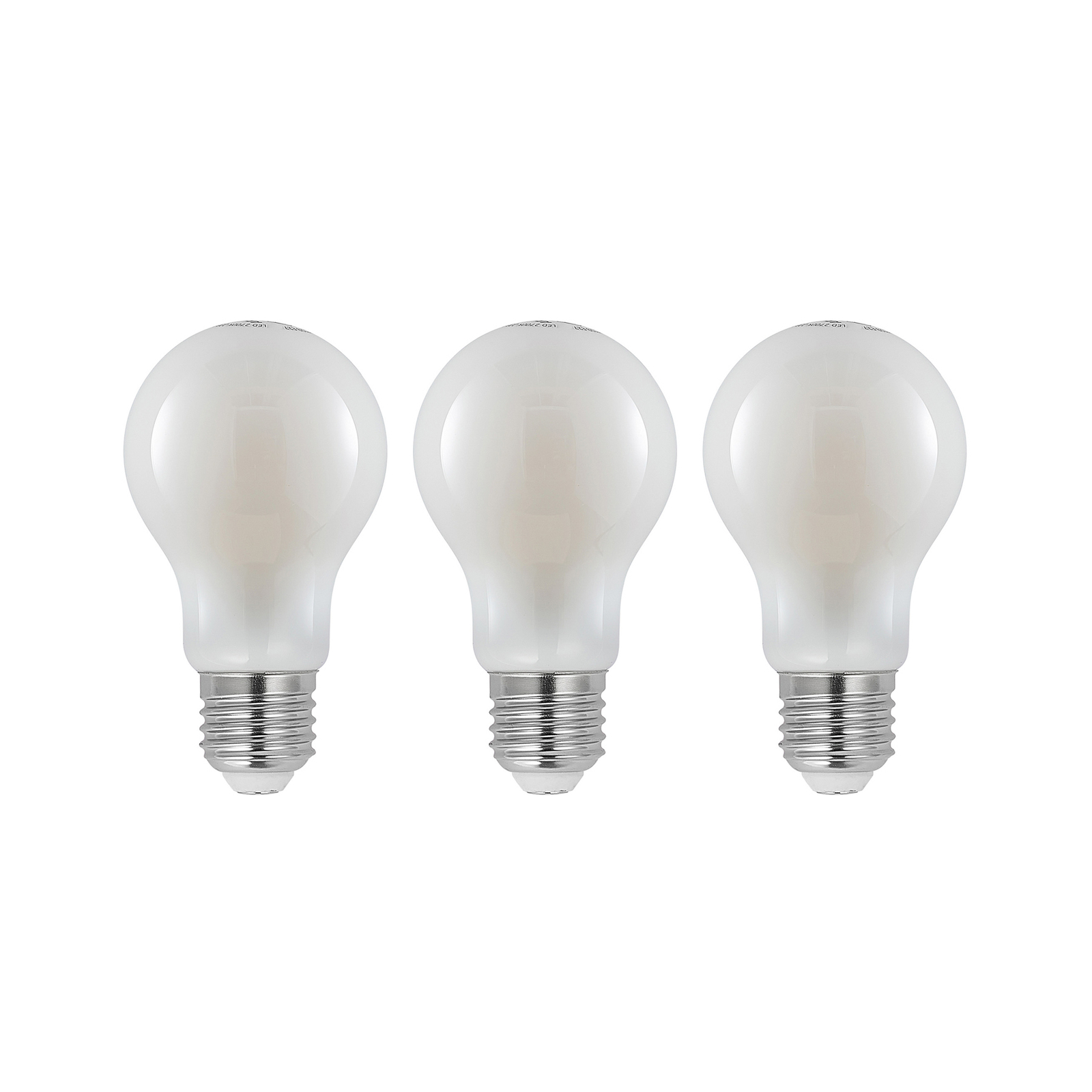 Lampada LED E27 4W 2.700K regulável, opala conjunto de 3