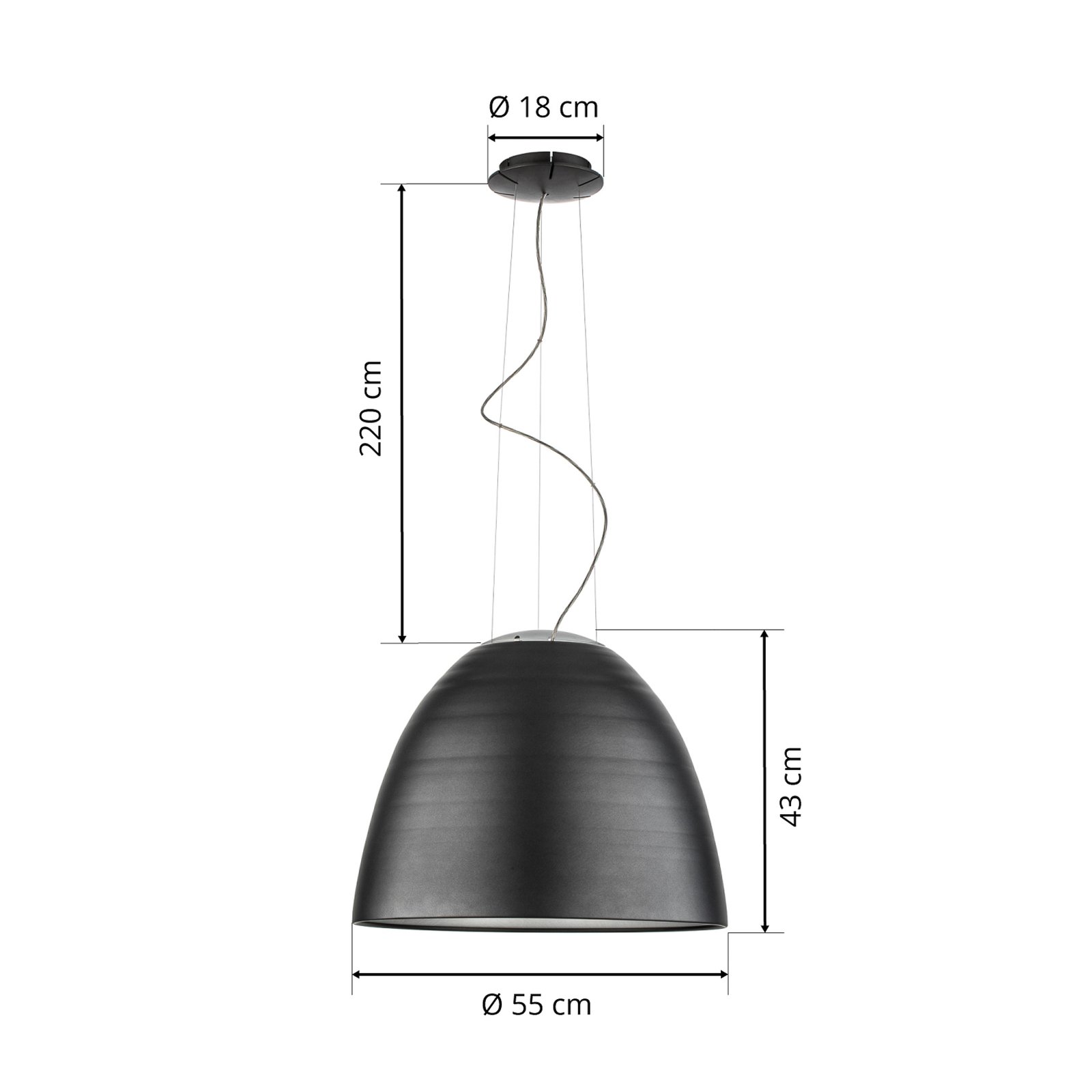 Nur S Suspension Antracit - Artemide