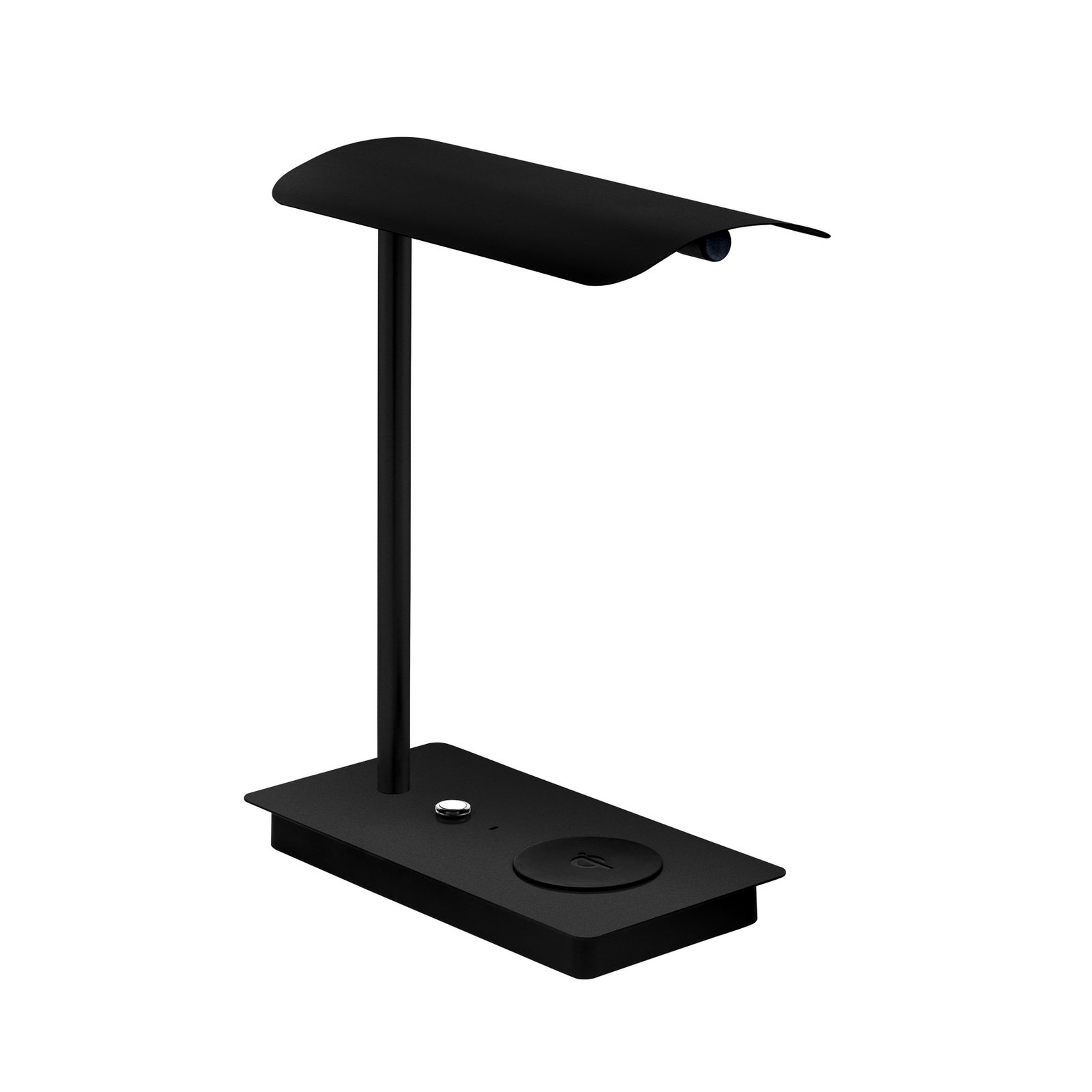 Lampă de masă LED Arenaza, dimabilă, QI, negru