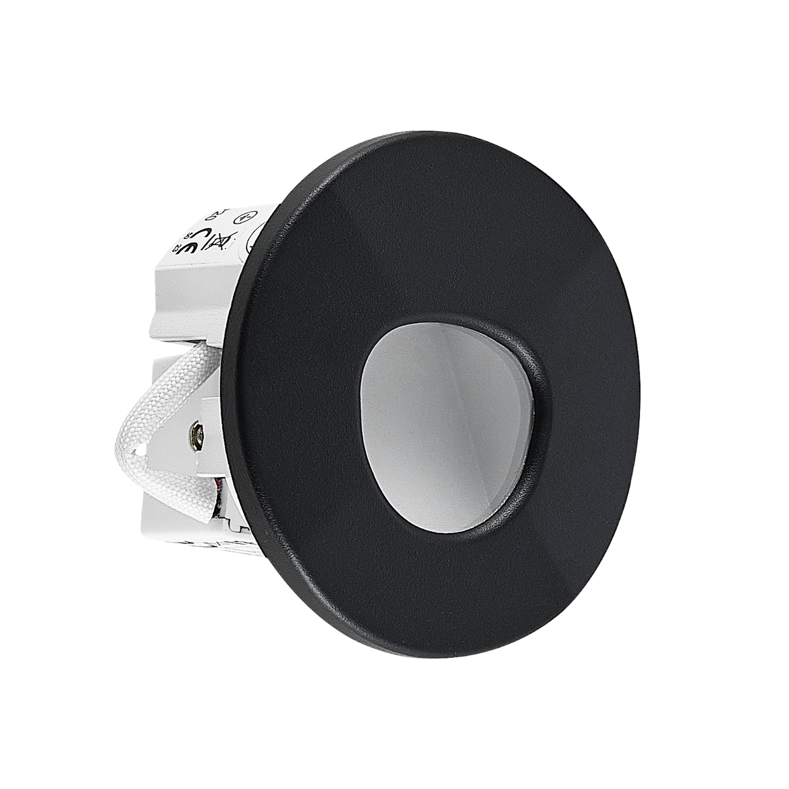 Molto Luce LED recessed light Wall 68R Sina IP44 RD, black