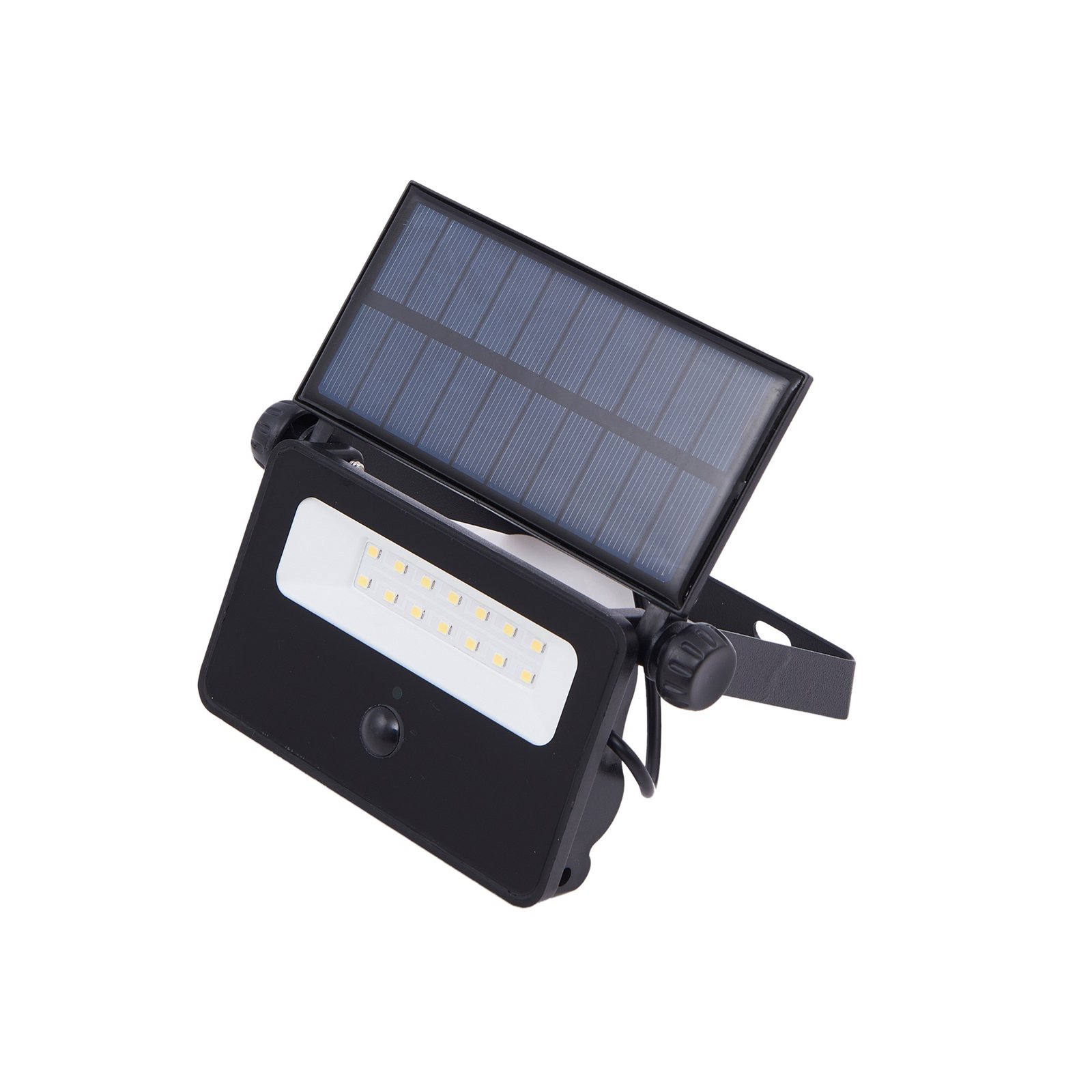 Lindby LED-Solar-Wandleuchte Rikard, schwarz, Edelstahl