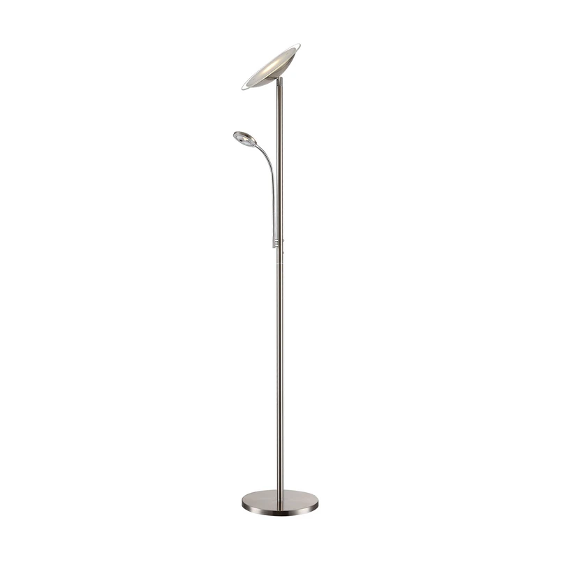 Lindby – Malea LED Stehleuchte w/Arm Matt Nickel