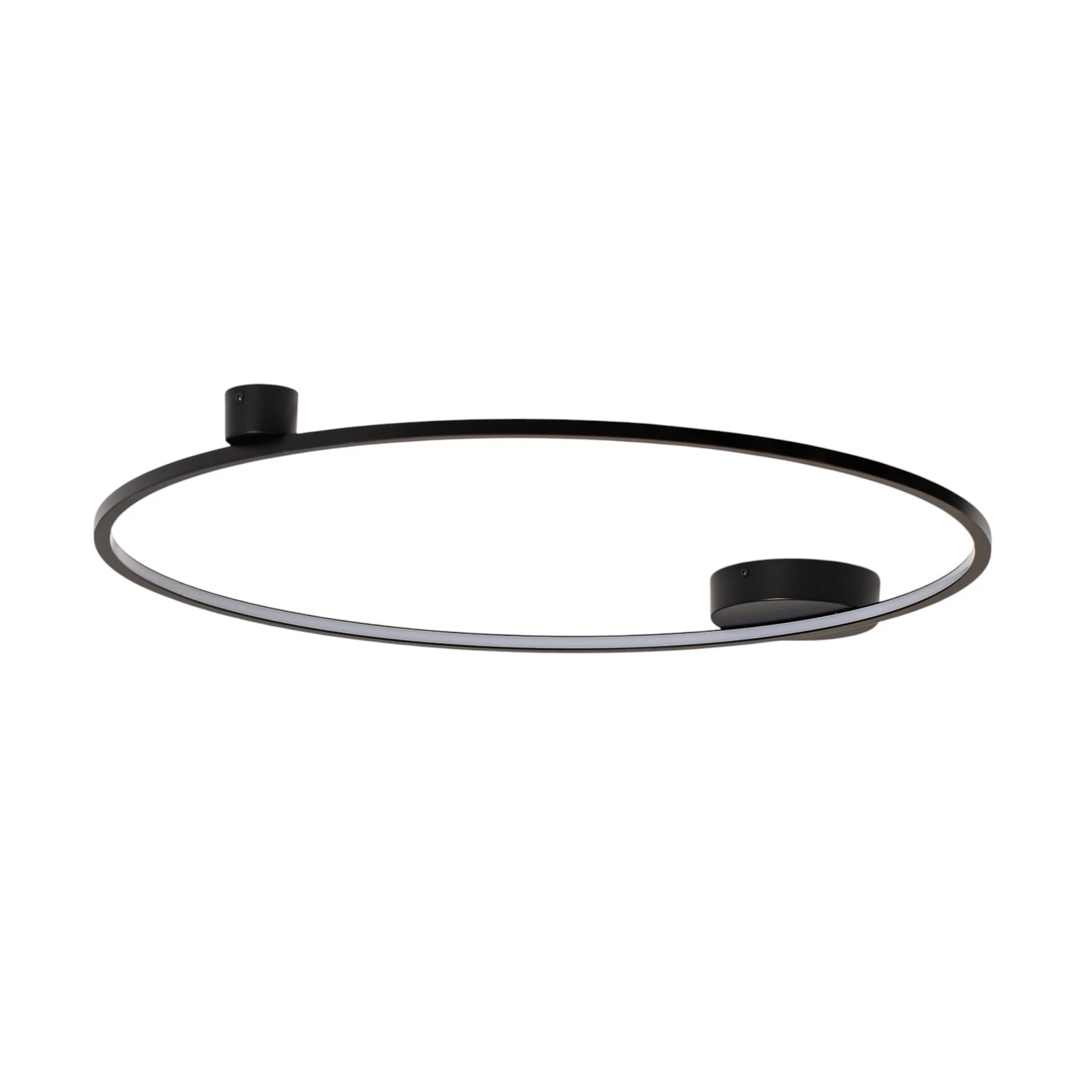 LED griestu lampa Saturno, melna, Ø 80 cm, metāls, 4000 K