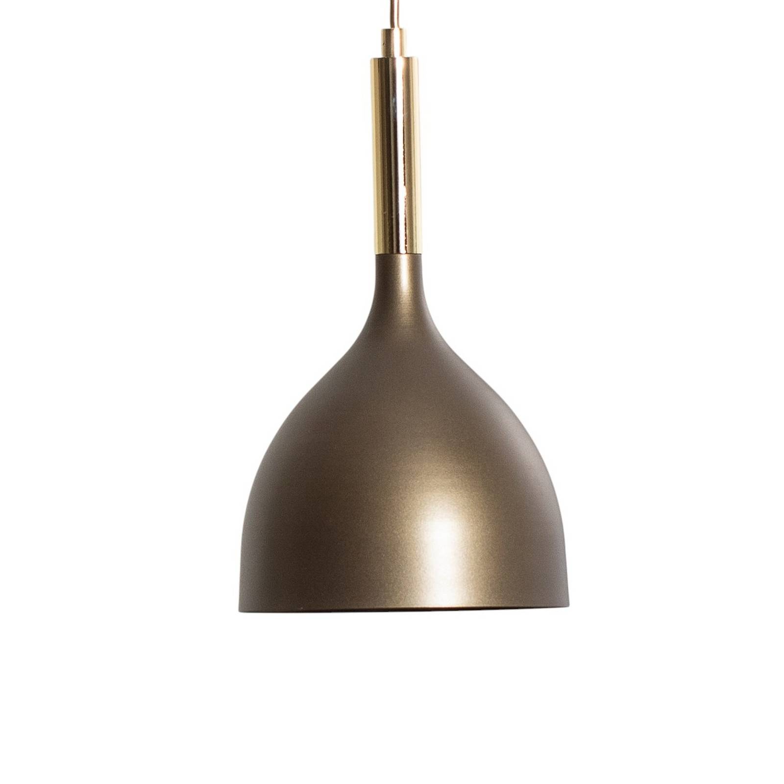 Lampa wisząca Noak, 1-punktowa, tytanowo-złota/złota, stal