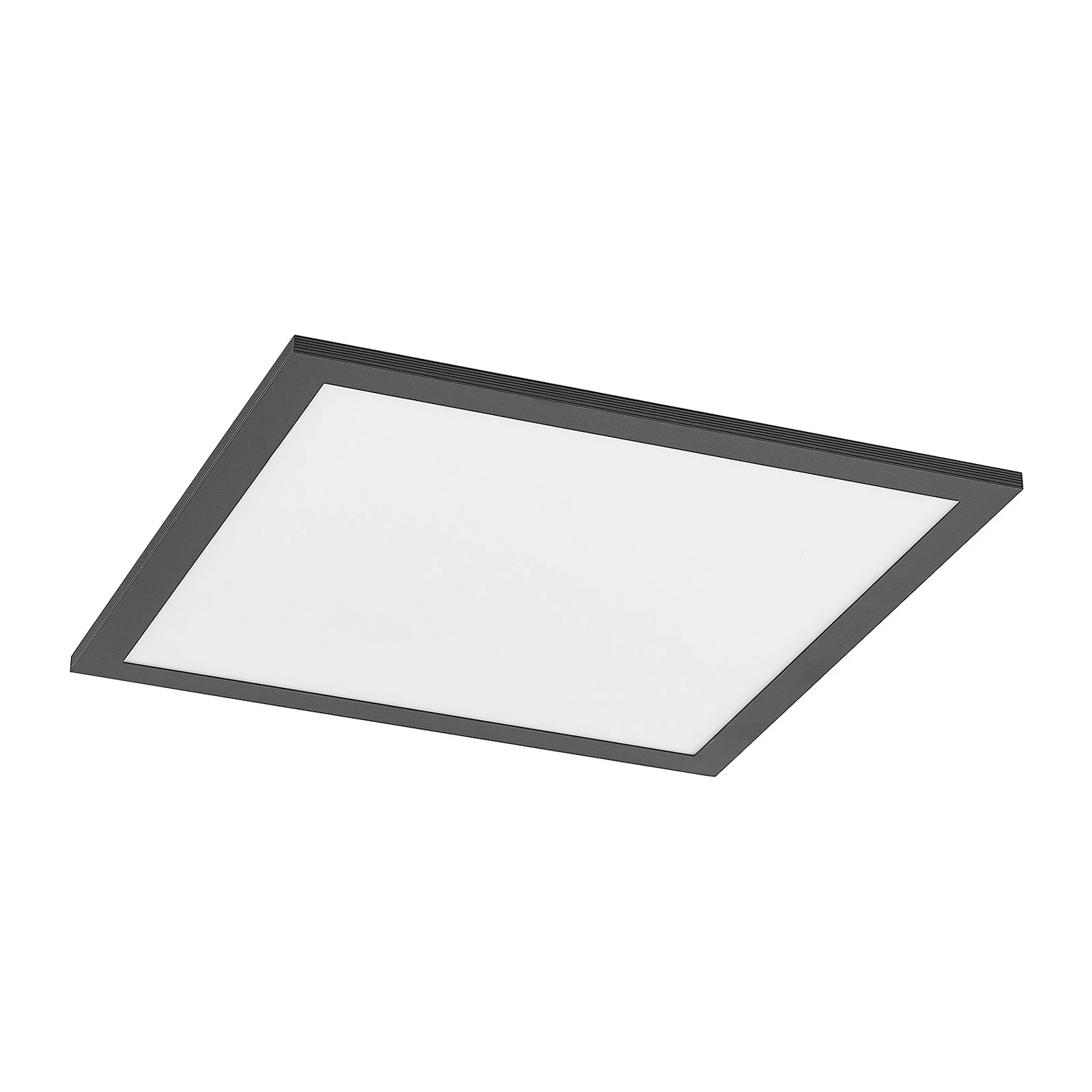 Lindby Panneau LED Nelios, 40 x 40 cm, 4.000K, noir, métal