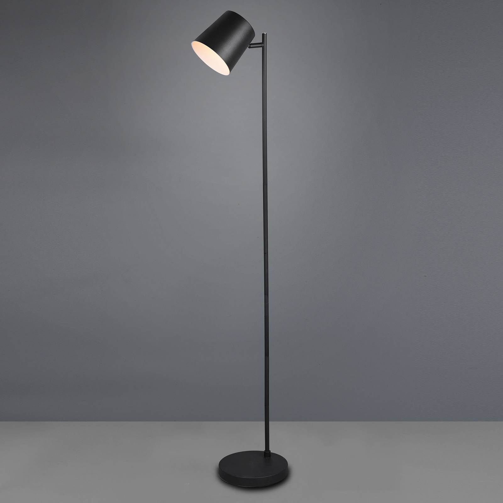 Blake LED-gulvlampe med batteri, kan dæmpes, sort