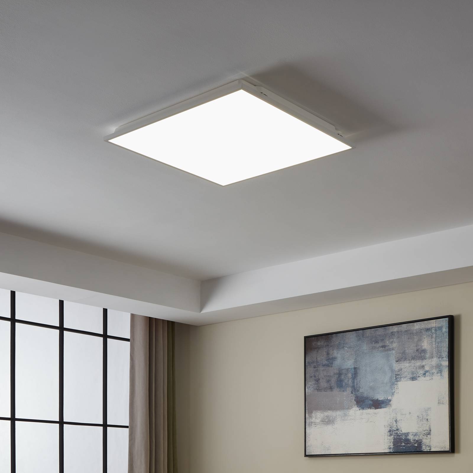 EGLO connect Herrora-Z Deckenlampe weiß, 59x59cm günstig online kaufen