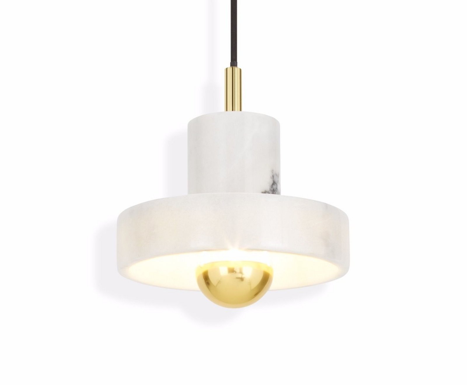 Stone Lustră Pendul White/Gold - Tom Dixon