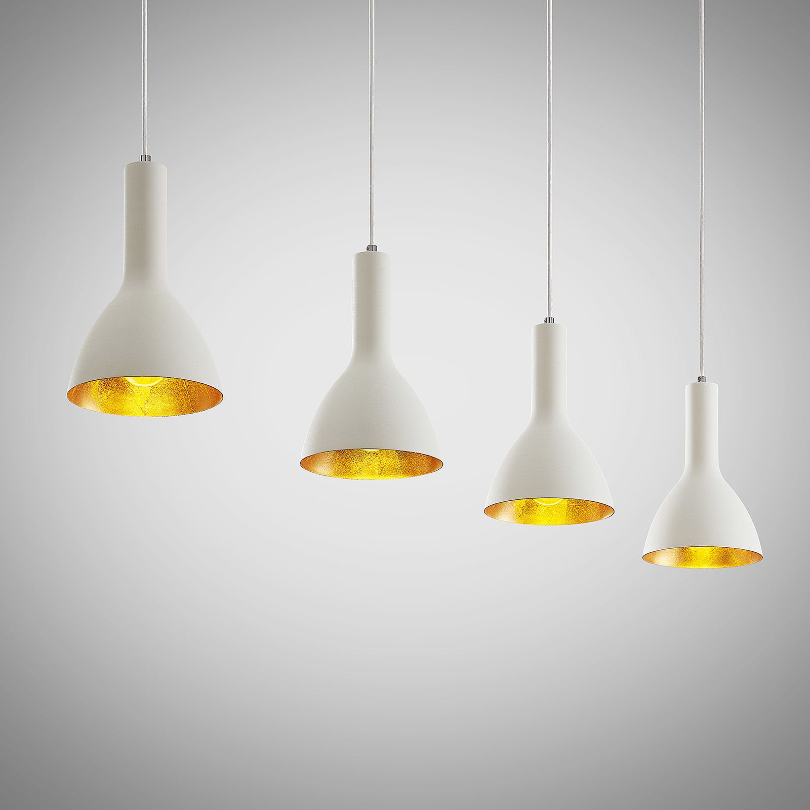 Cosmina Hängelampe, 4-fl. lang weiß