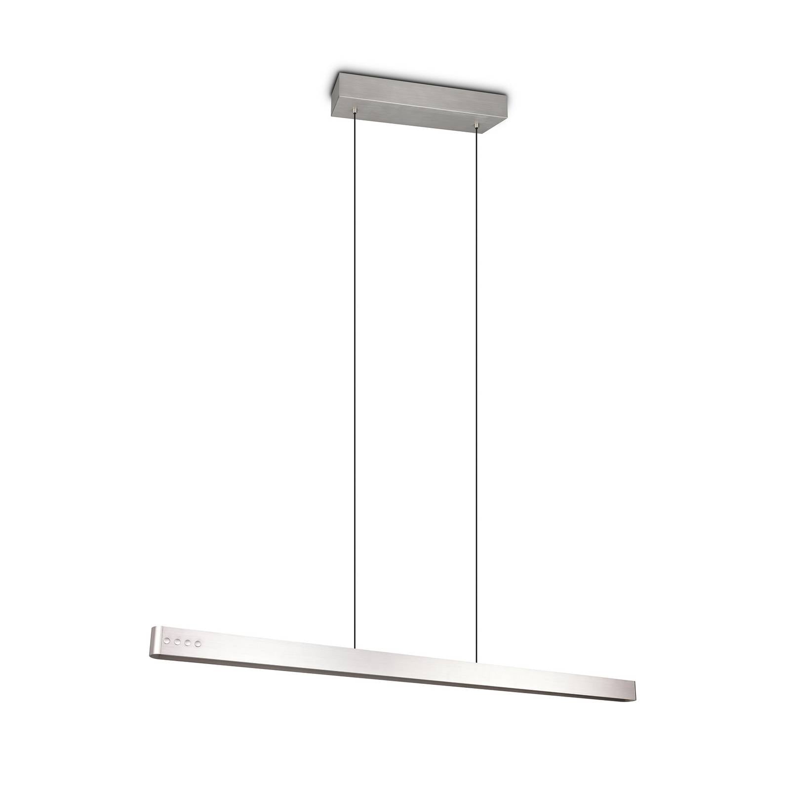LED-Hängeleuchte Donegal, nickelfarben, Länge 150 cm, CCT
