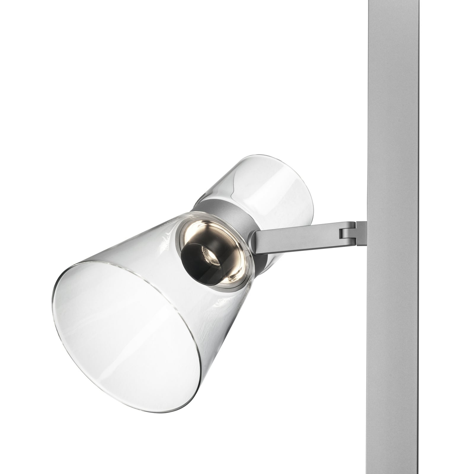 FLOS Nocturne F1 Cone LED álló lámpa, ezüst, 1 izzó, 206 cm