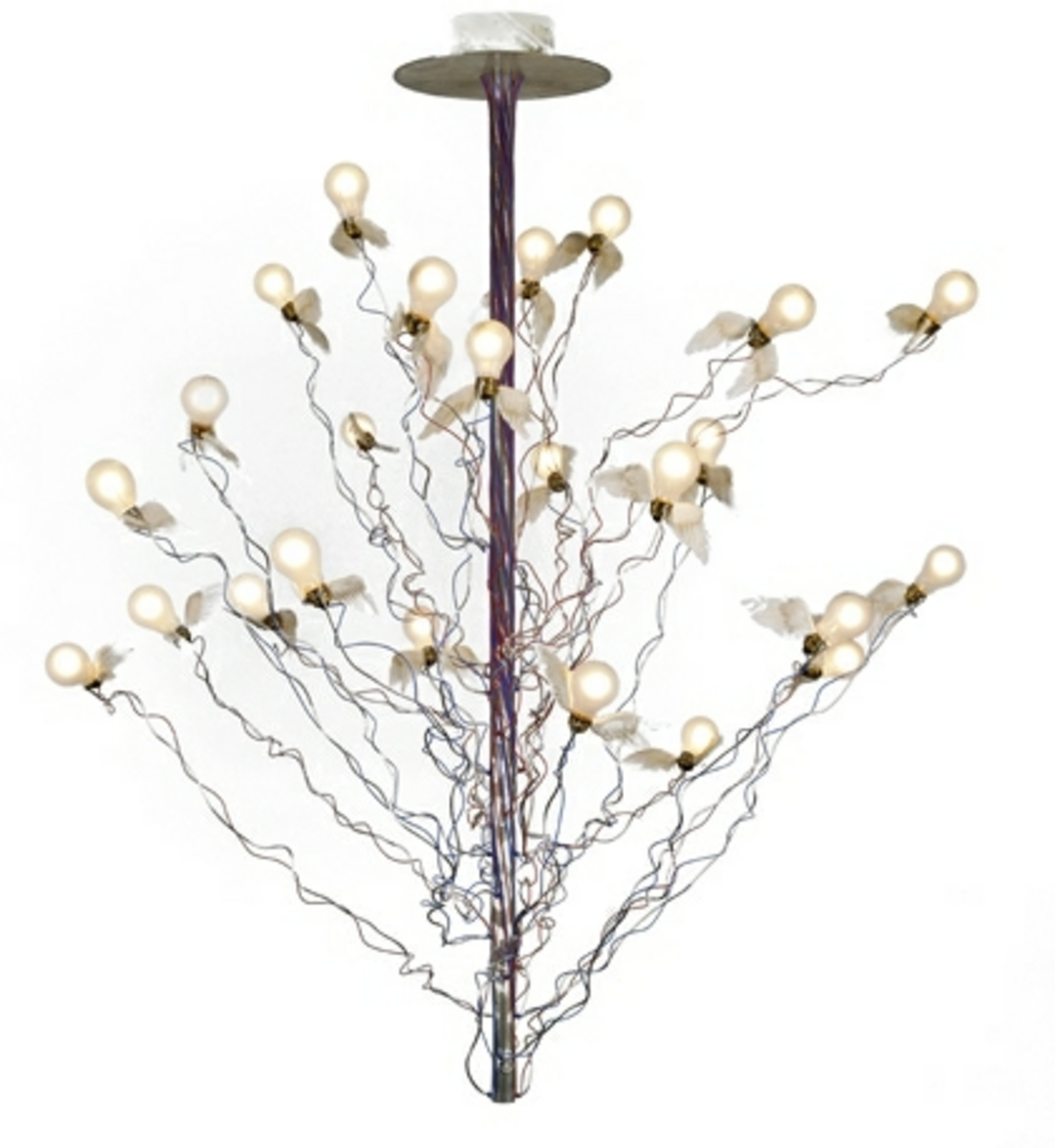 Suspension Birds Birds Birds, rouge/bleu, 190 cm - Ingo Maurer