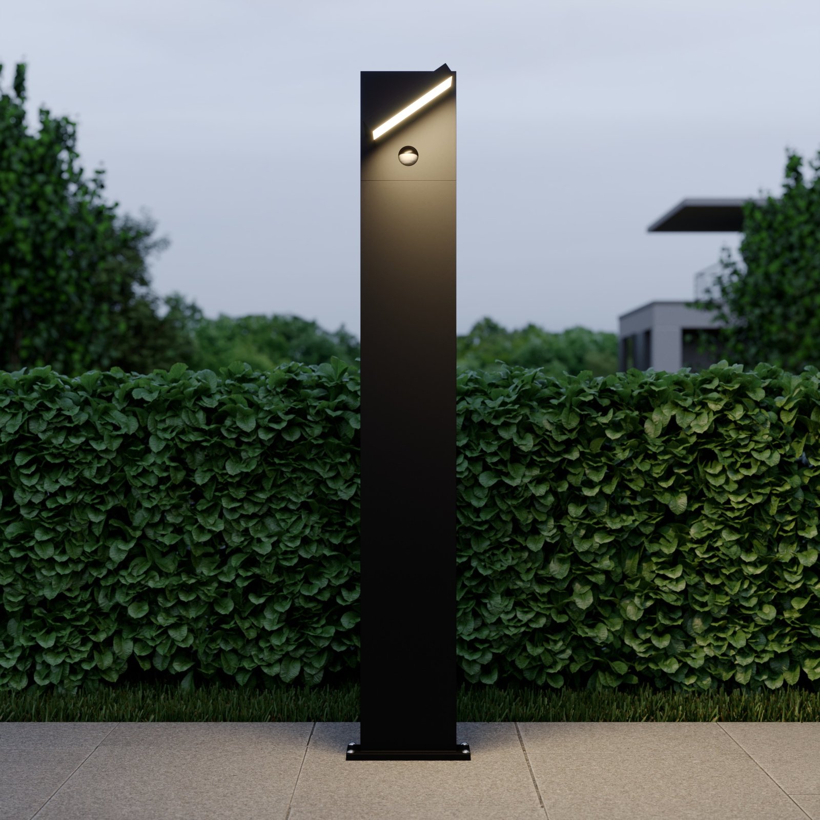 Silvan LED Garten Leuchte H100 w/Sensor Graphite - Lucande