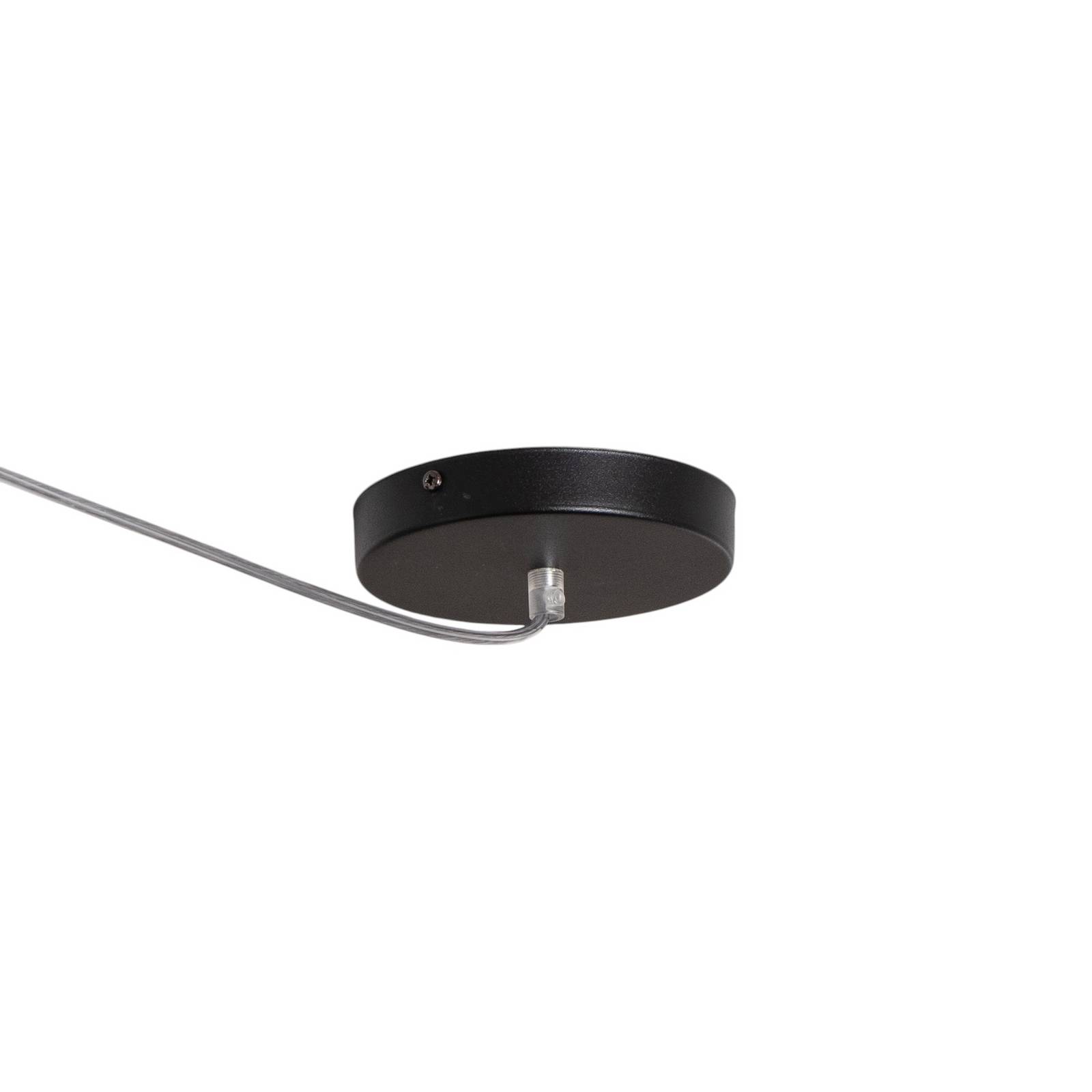 Lampa wisząca Ascot, Ø 38 cm, szary, tkanina, zdecentralizowana