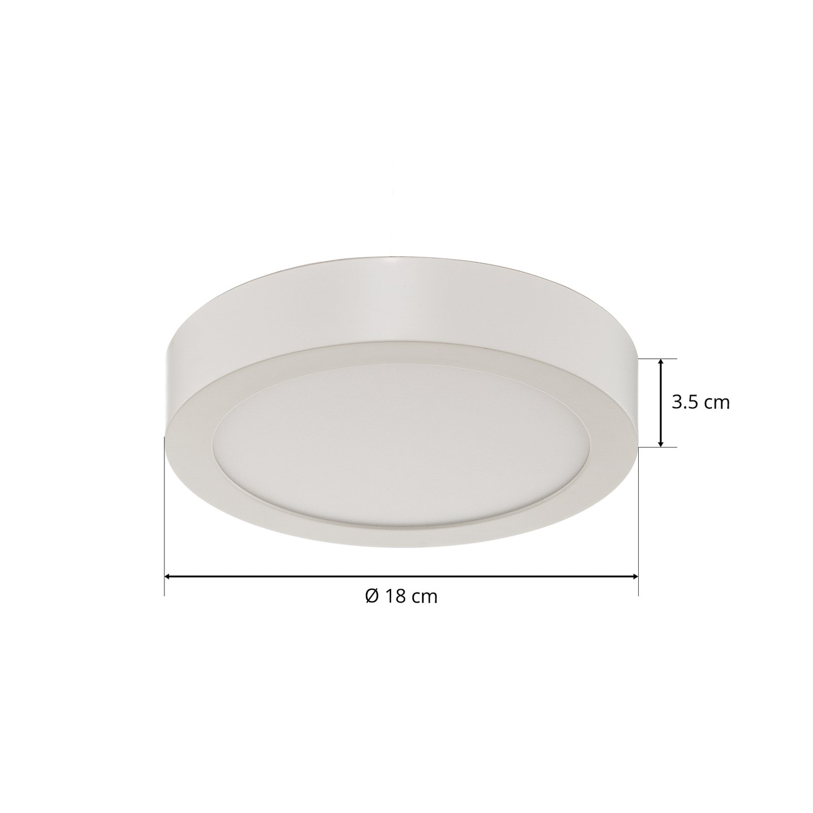 BRUMBERG Flat37 LED-plafondpaneel, rond, Ø 18 cm