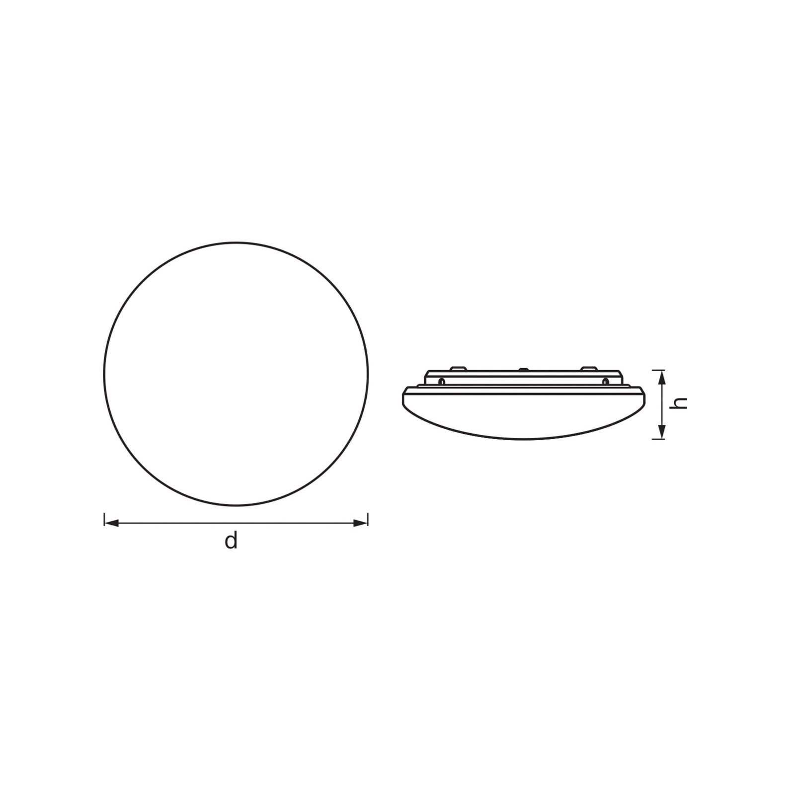 Plafonieră LED OSRAM ORBIS IP44, Ø 40 cm, albă