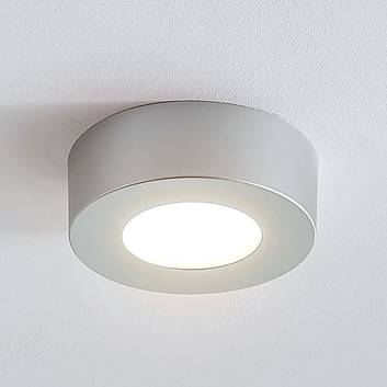 Marlo LED ceiling lamp silver 3000 K round 12.8 cm