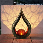 Lindby Yonca LED luz decorativa solar 27,59 cm cobre