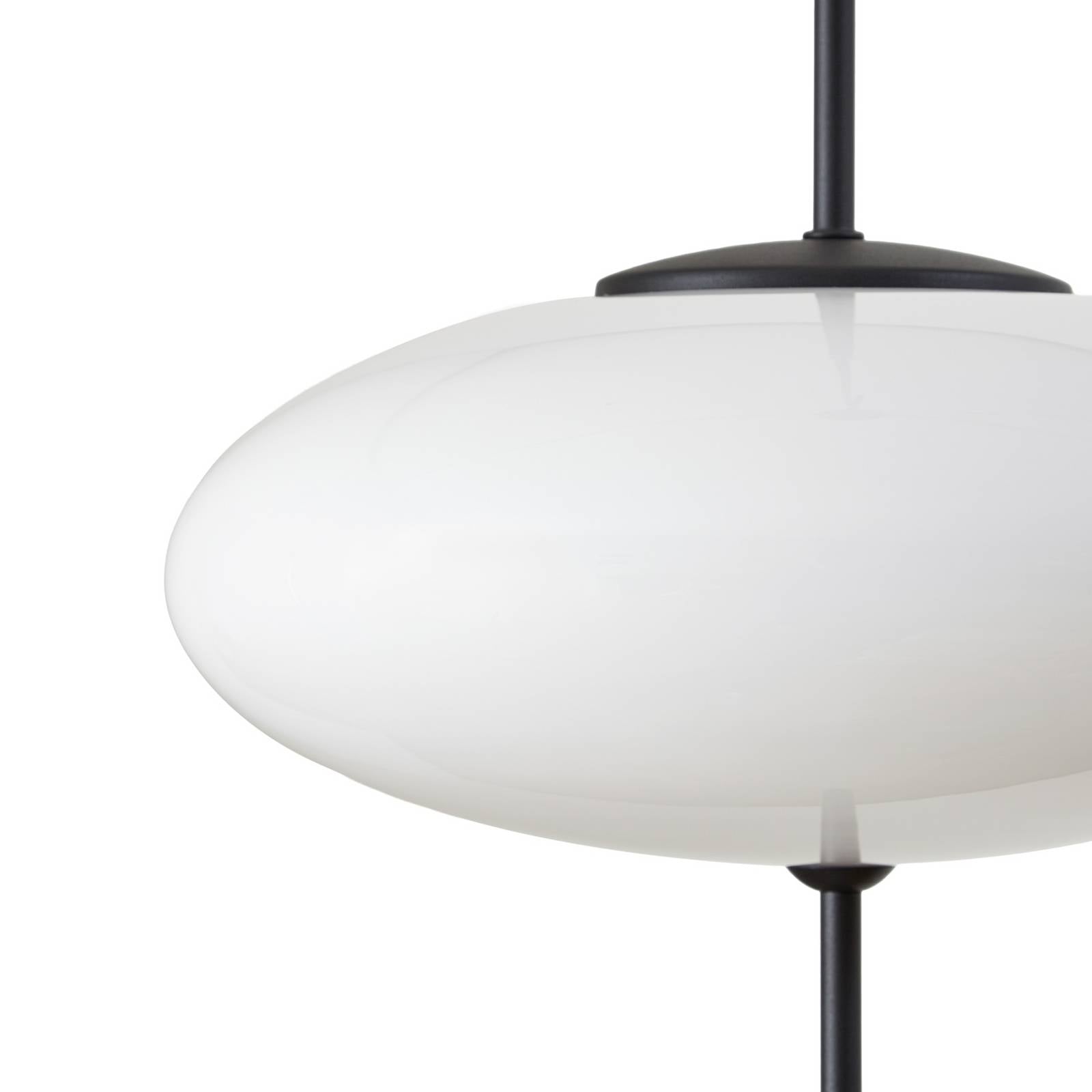 Żyrandol Lindby Hikari, Ø 30 cm, biała, szkło, E14