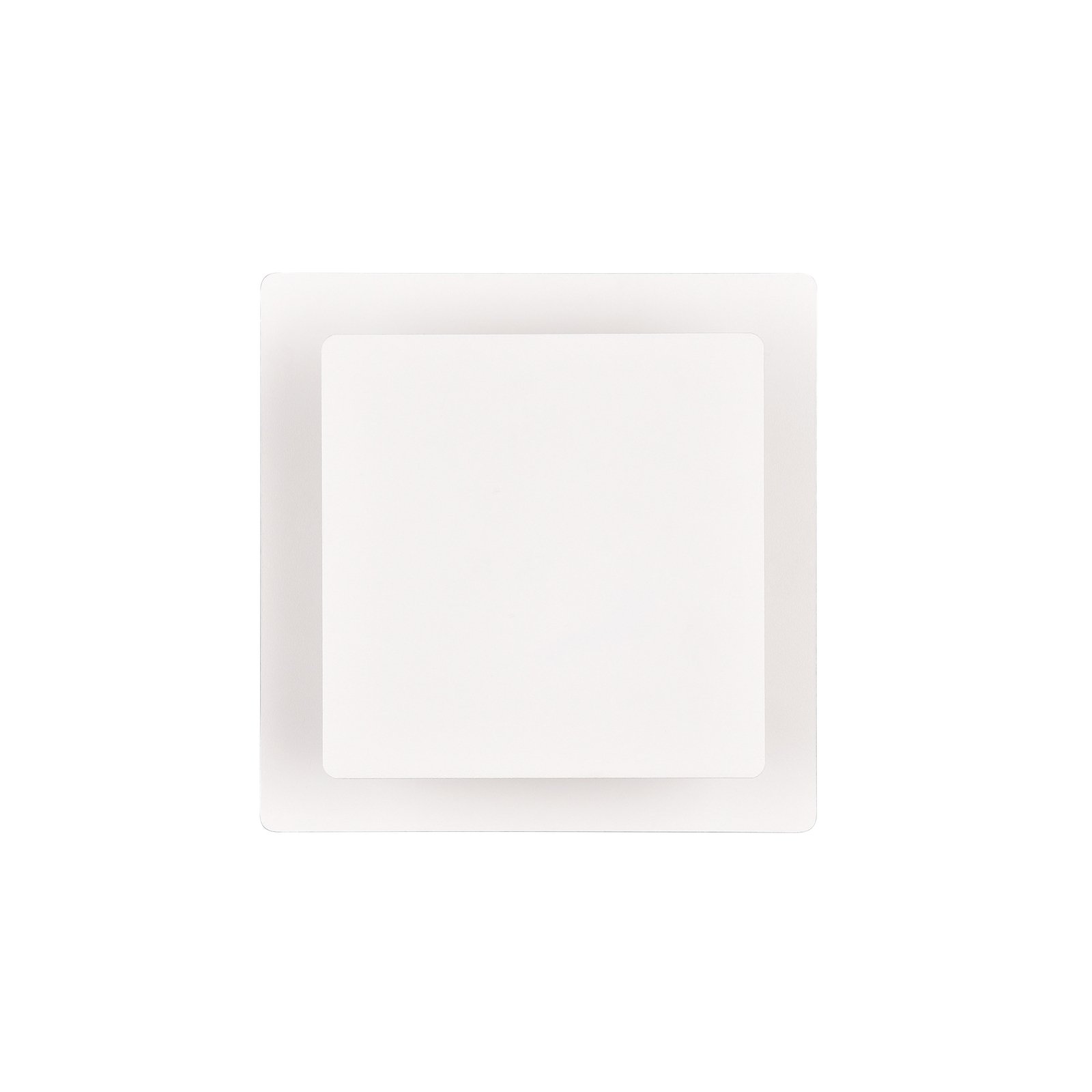 LED-vägglampa Mio, kvadratisk lins, matt vit, indirekt