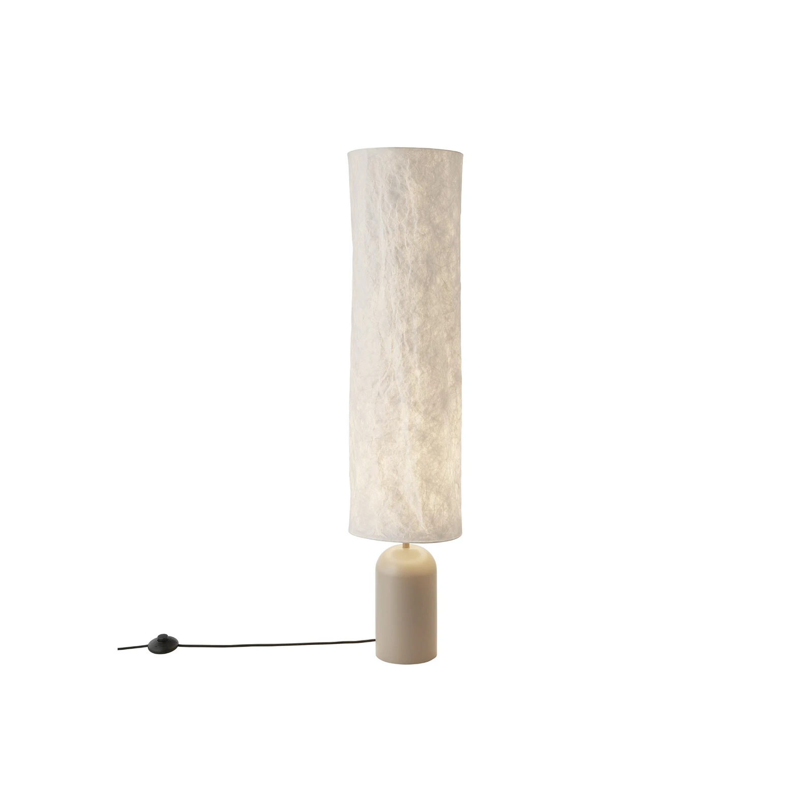 Podna lampa Talli, smeđa, Tyvek/metal, visina 113 cm