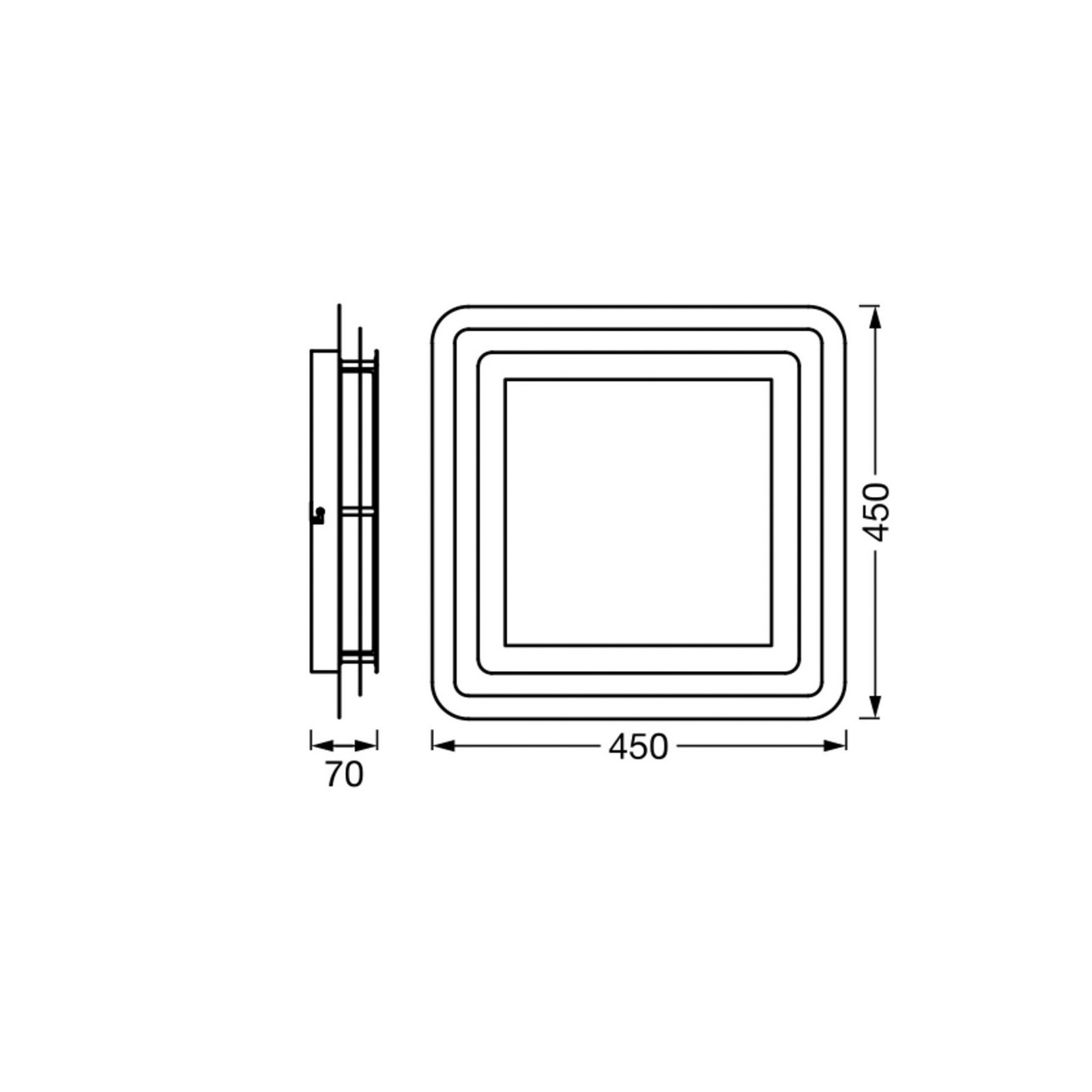 Lampa sufitowa LED OSRAM ORBIS SPIRAL LAYER, biała, 45 x 45 cm