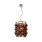 By Rydéns Hängeleuchte Gemma, braun, Stahl, Glas, E27