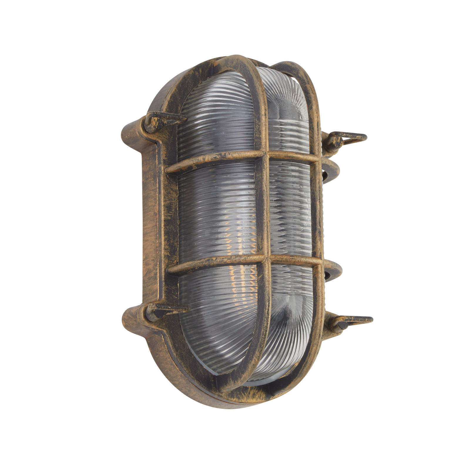 Lampa w stylu morskim Porto owalna, czarno-złota