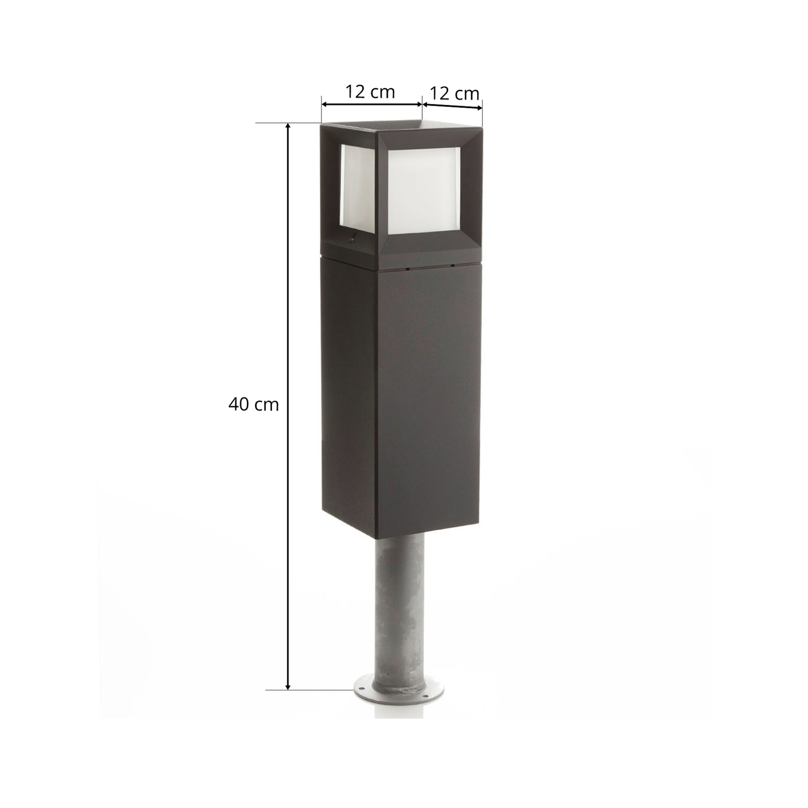 BEGA 84604 - LED pillar light in graphite, 3,000 K | Lights.ie