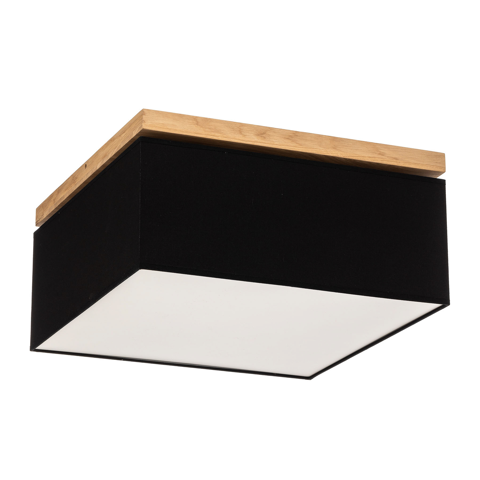 Canvas ceiling light, 45 cm x 45 cm, black