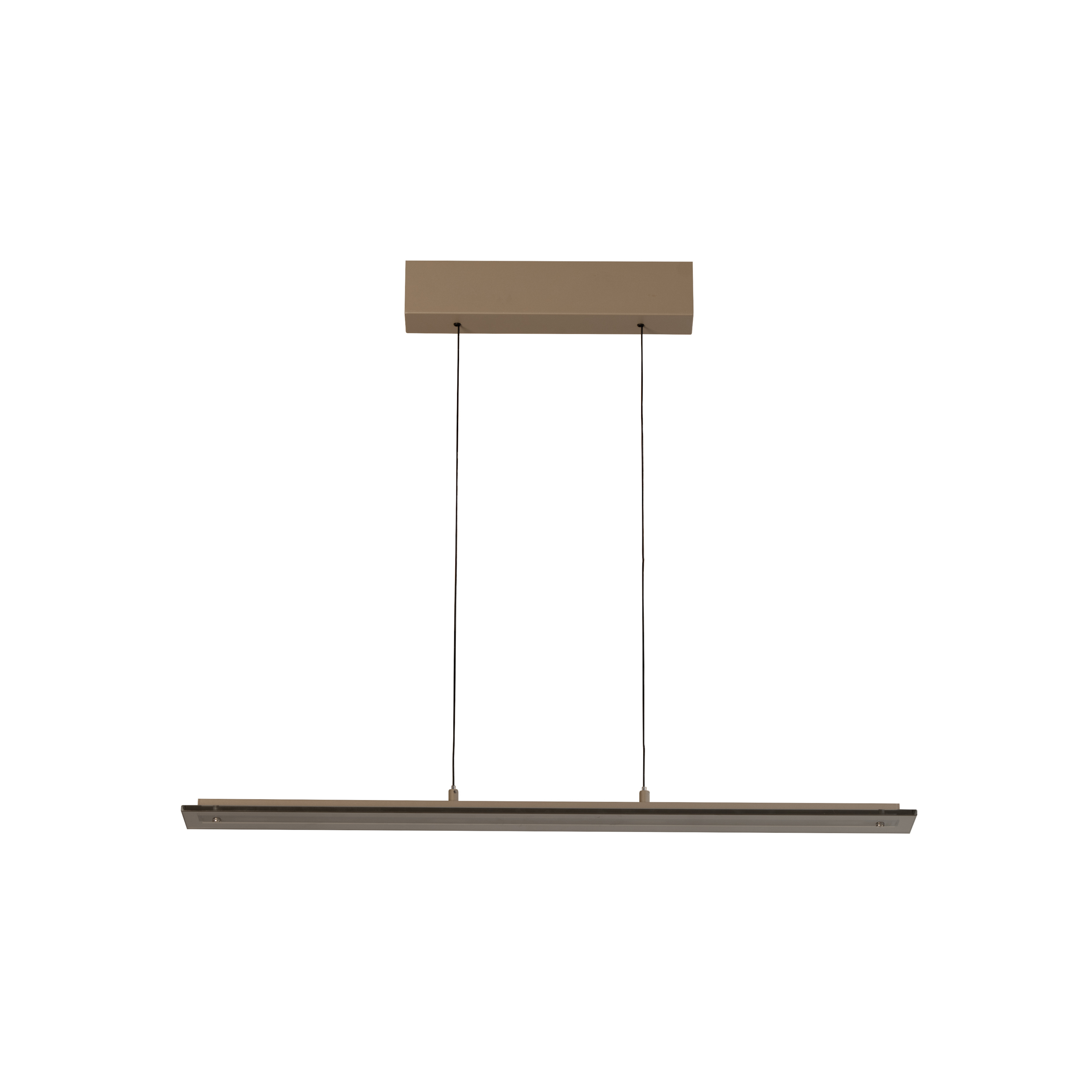 LED-hänglampa Torvi, greige/rökgrå, 88 cm, metall/glas