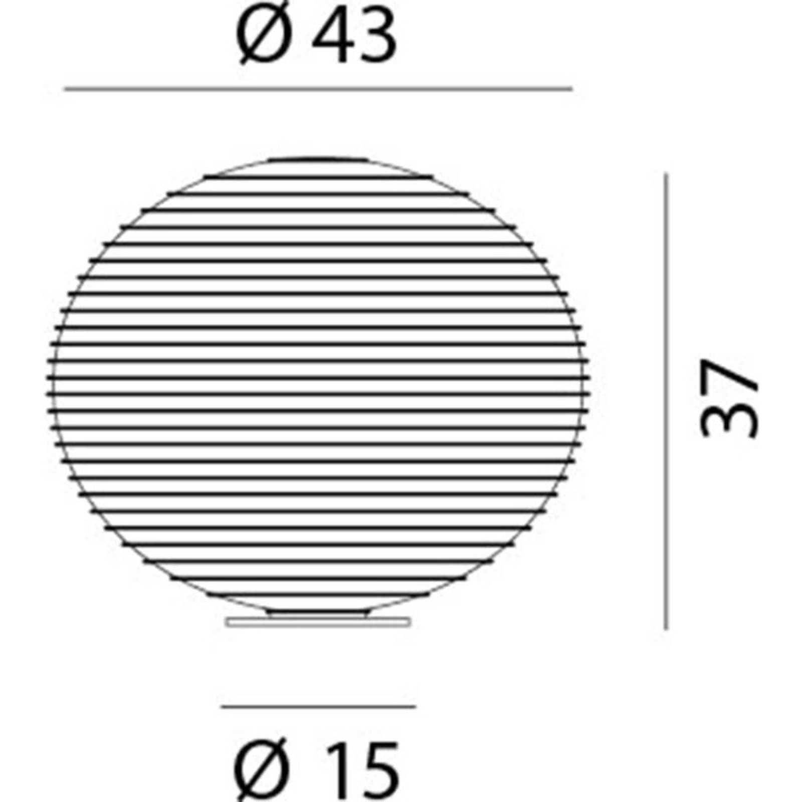 Sfera per lampada da tavolo in vetro Rotaliana Flow