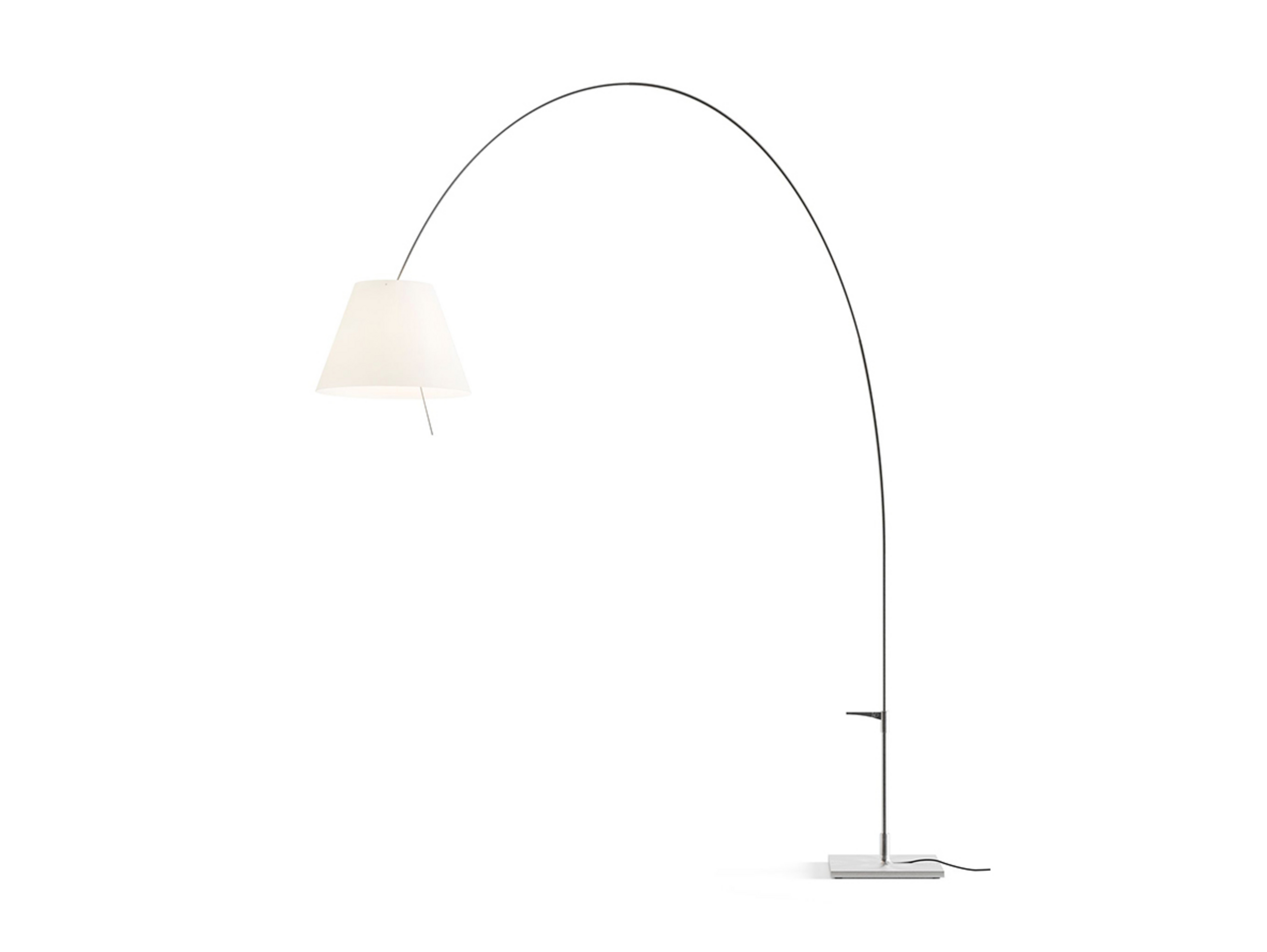 Lady Costanza Gulvlampe m/Dimmer Hvid/Alu - Luceplan