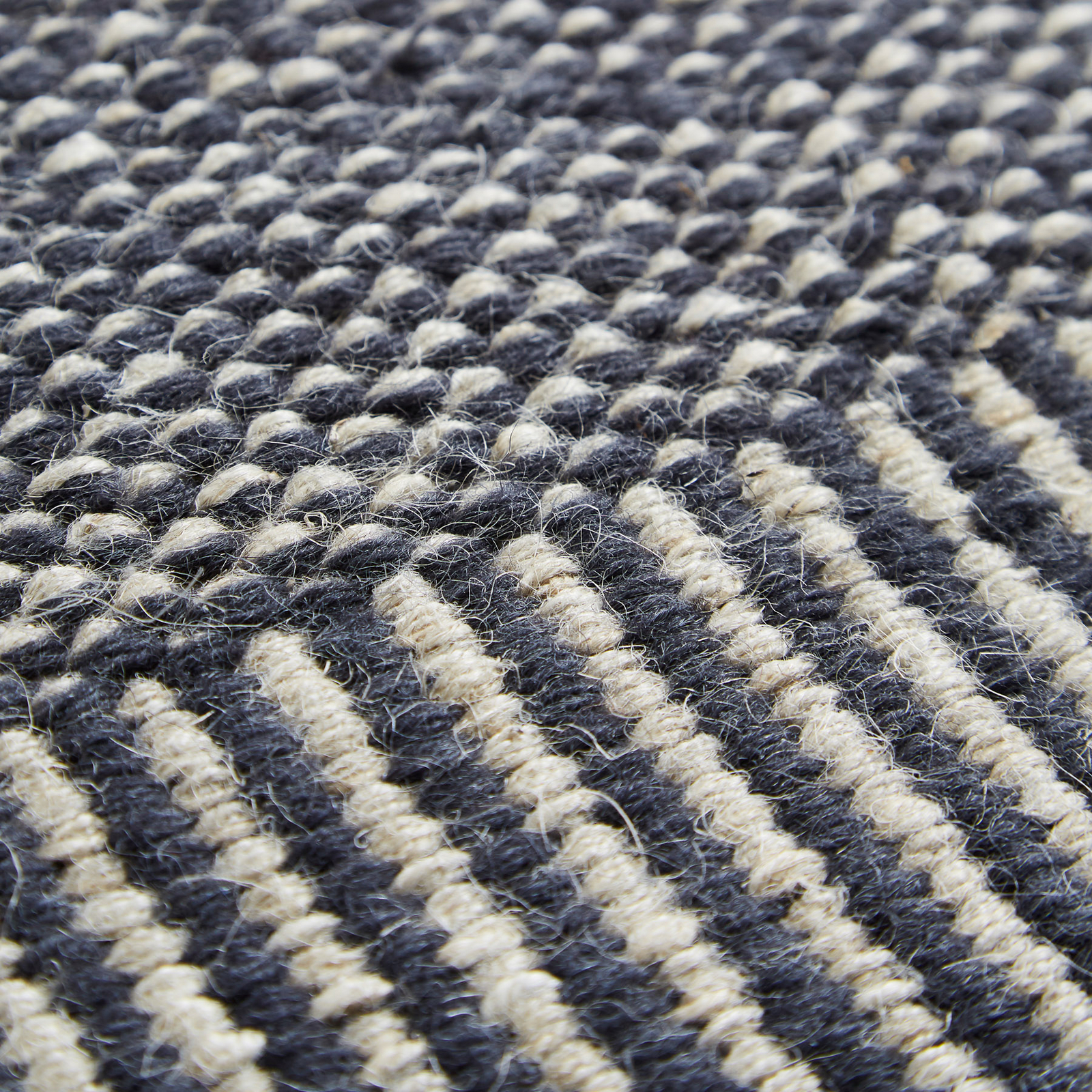 Rombo Türmatte, grau, 60 x 90 cm, Wolle/Jute - Woud