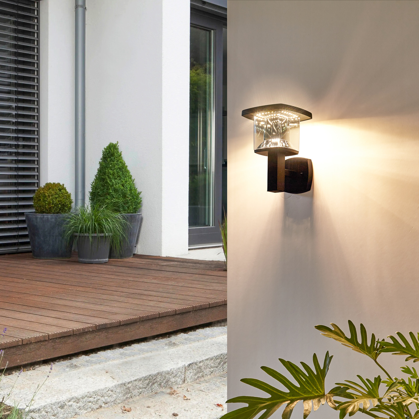 Askan stainless steel LED outdoor wall light
